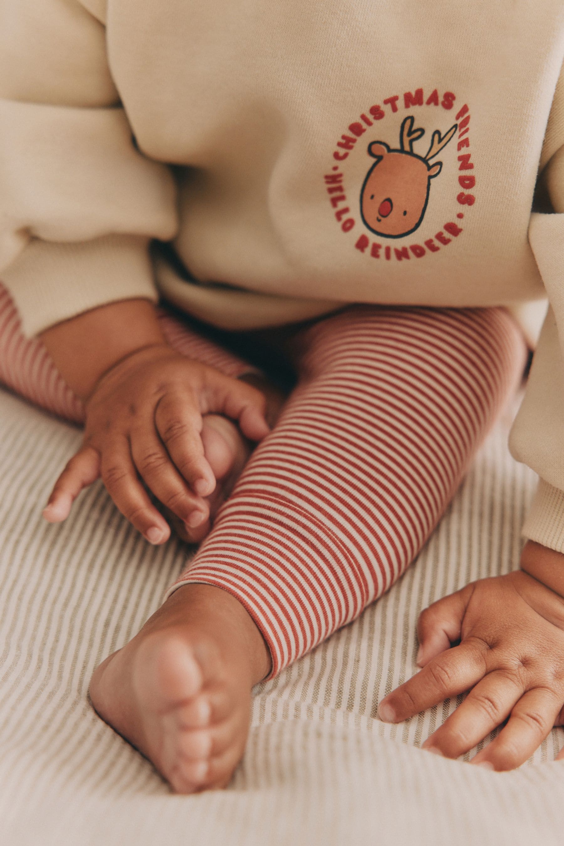 Neutral Christmas Baby Cosy Sweatshirt and Leggings Set (0mths-2yrs)