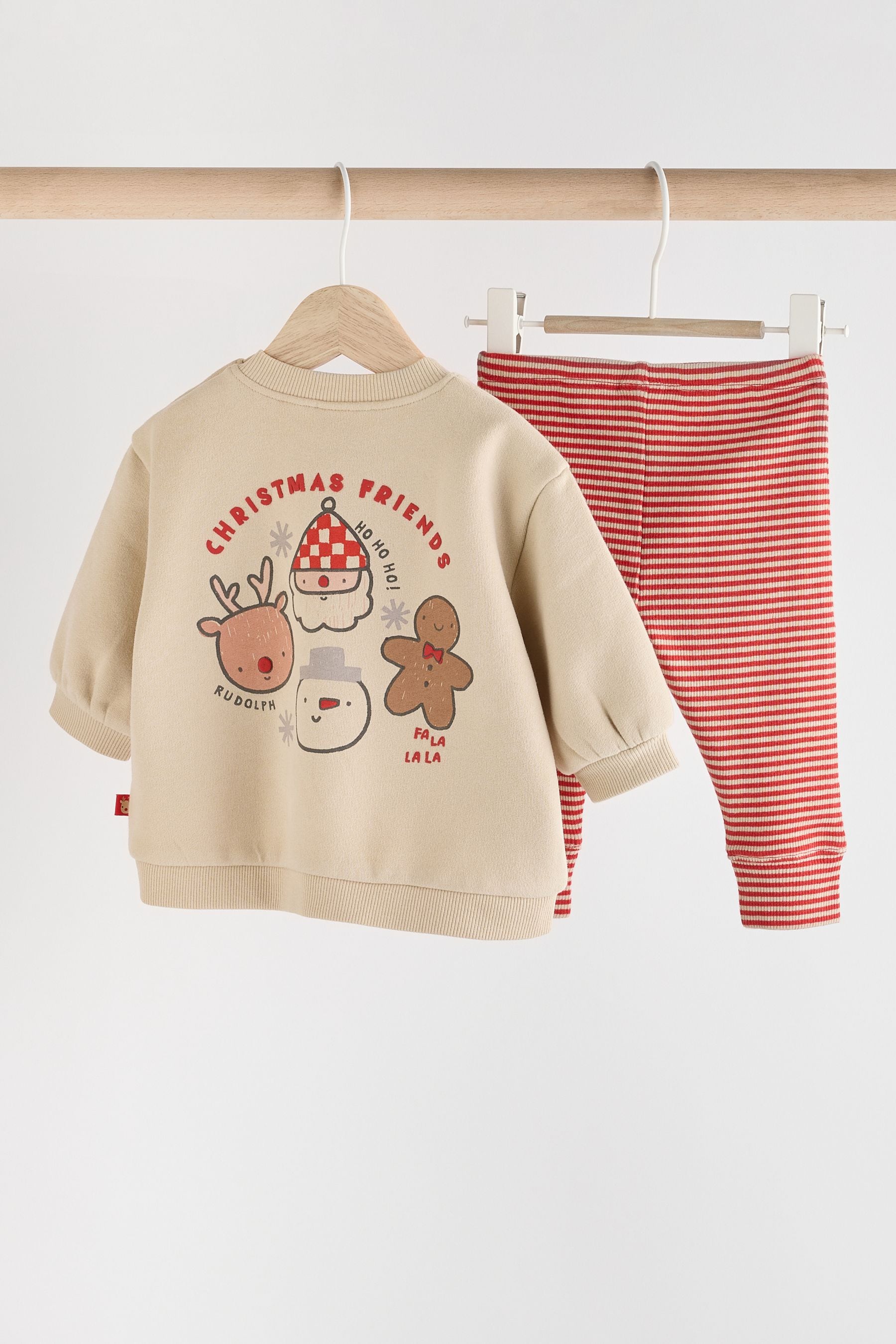 Neutral Christmas Baby Cosy Sweatshirt and Leggings Set (0mths-2yrs)