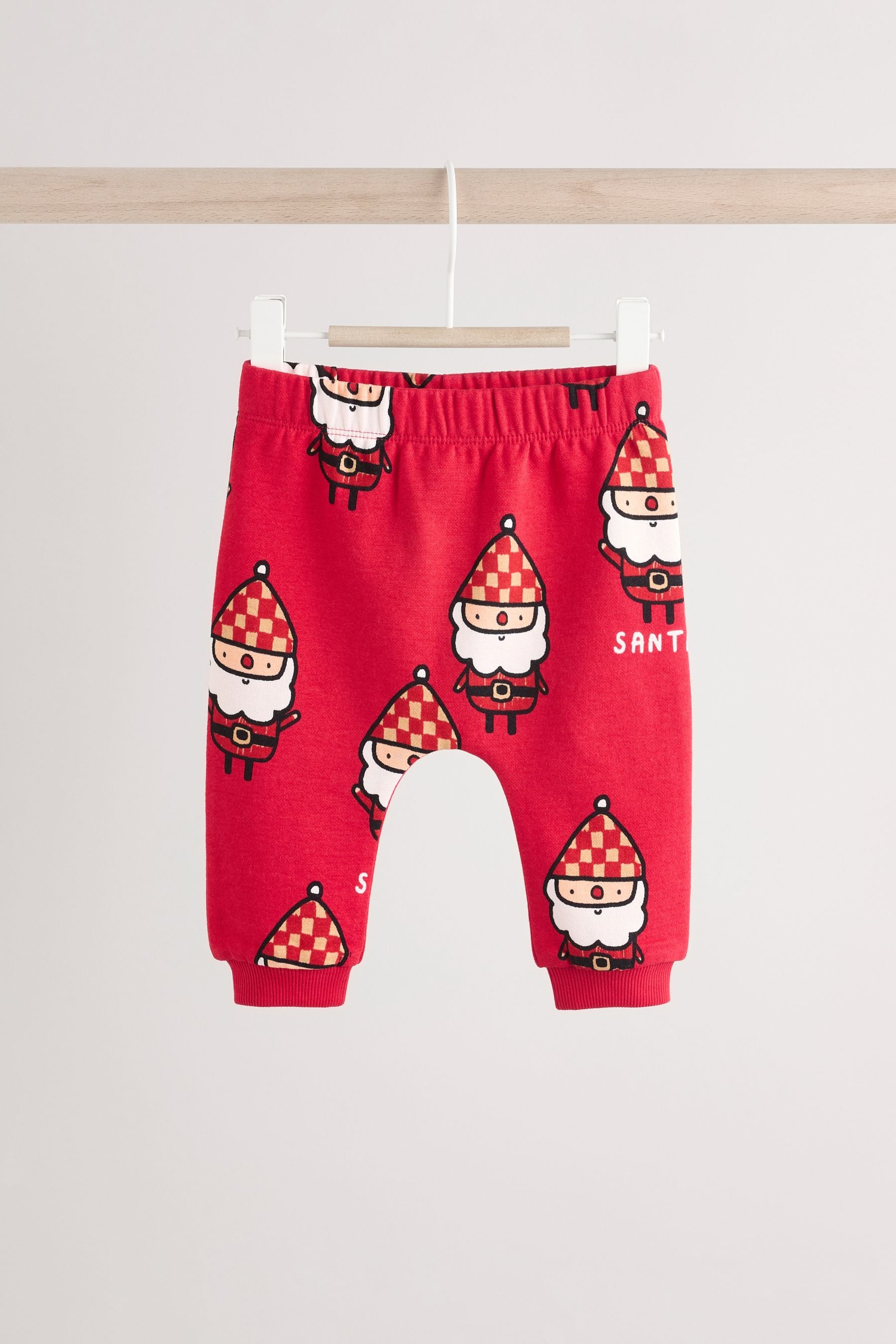 Red Santa Baby Christmas Cosy Sweatshirt and Joggers Set (0mths-2yrs)