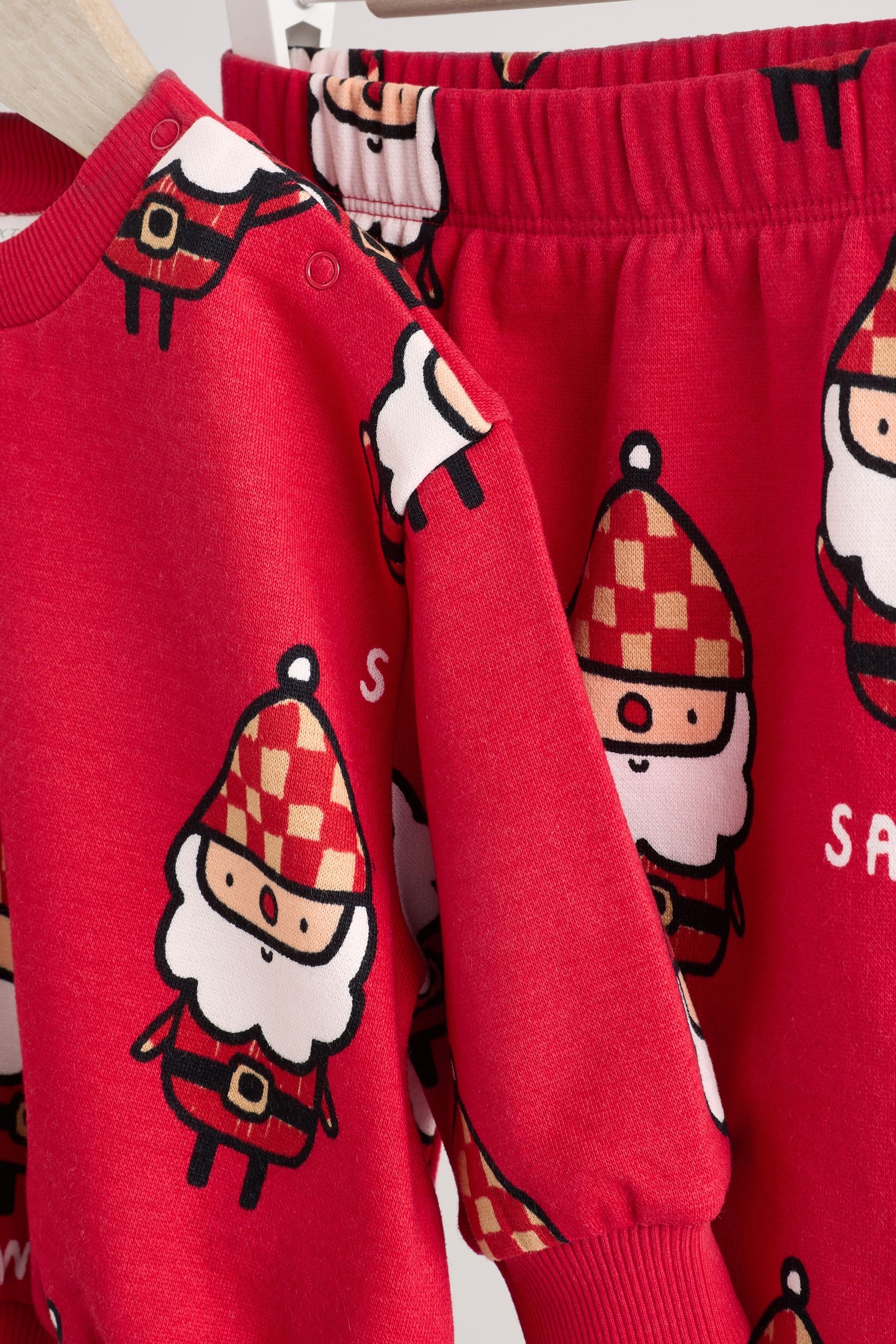 Red Santa Baby Christmas Cosy Sweatshirt and Joggers Set (0mths-2yrs)