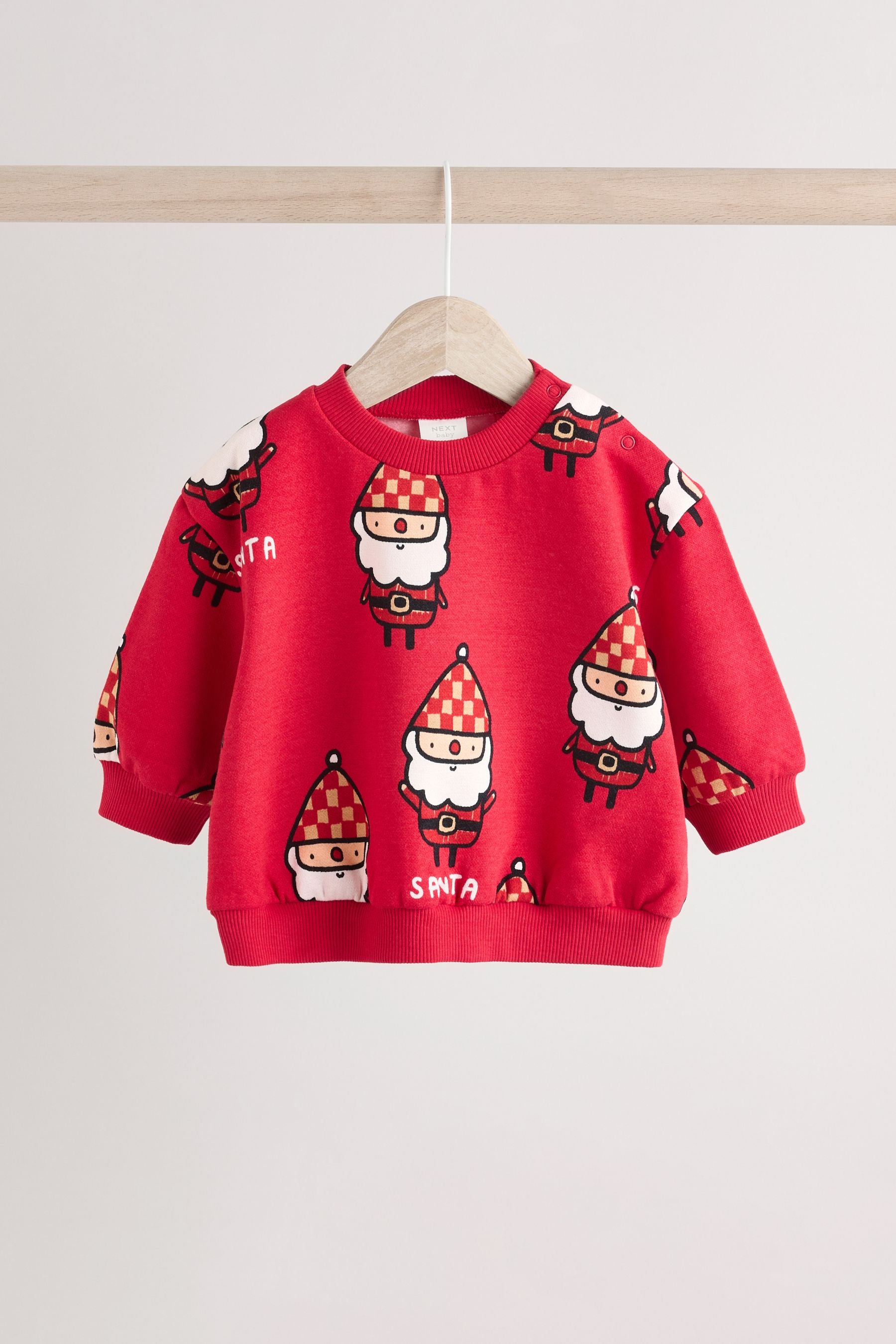 Red Santa Baby Christmas Cosy Sweatshirt and Joggers Set (0mths-2yrs)