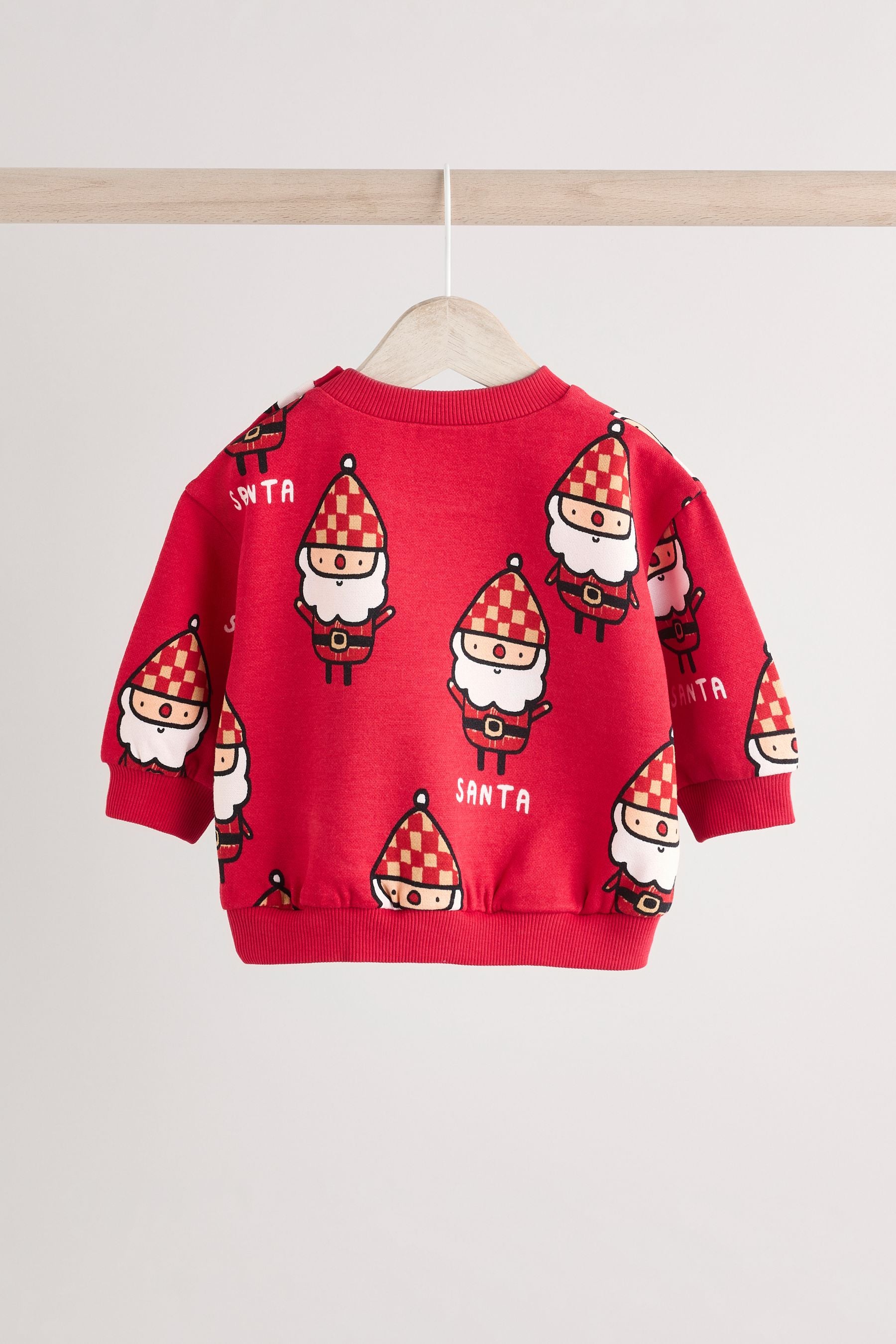 Red Santa Baby Christmas Cosy Sweatshirt and Joggers Set (0mths-2yrs)