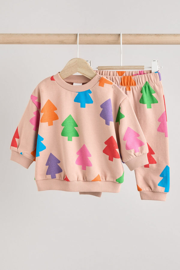 Bright Tree Baby Christmas Cosy Sweatshirt and Joggers Set (0mths-2yrs)