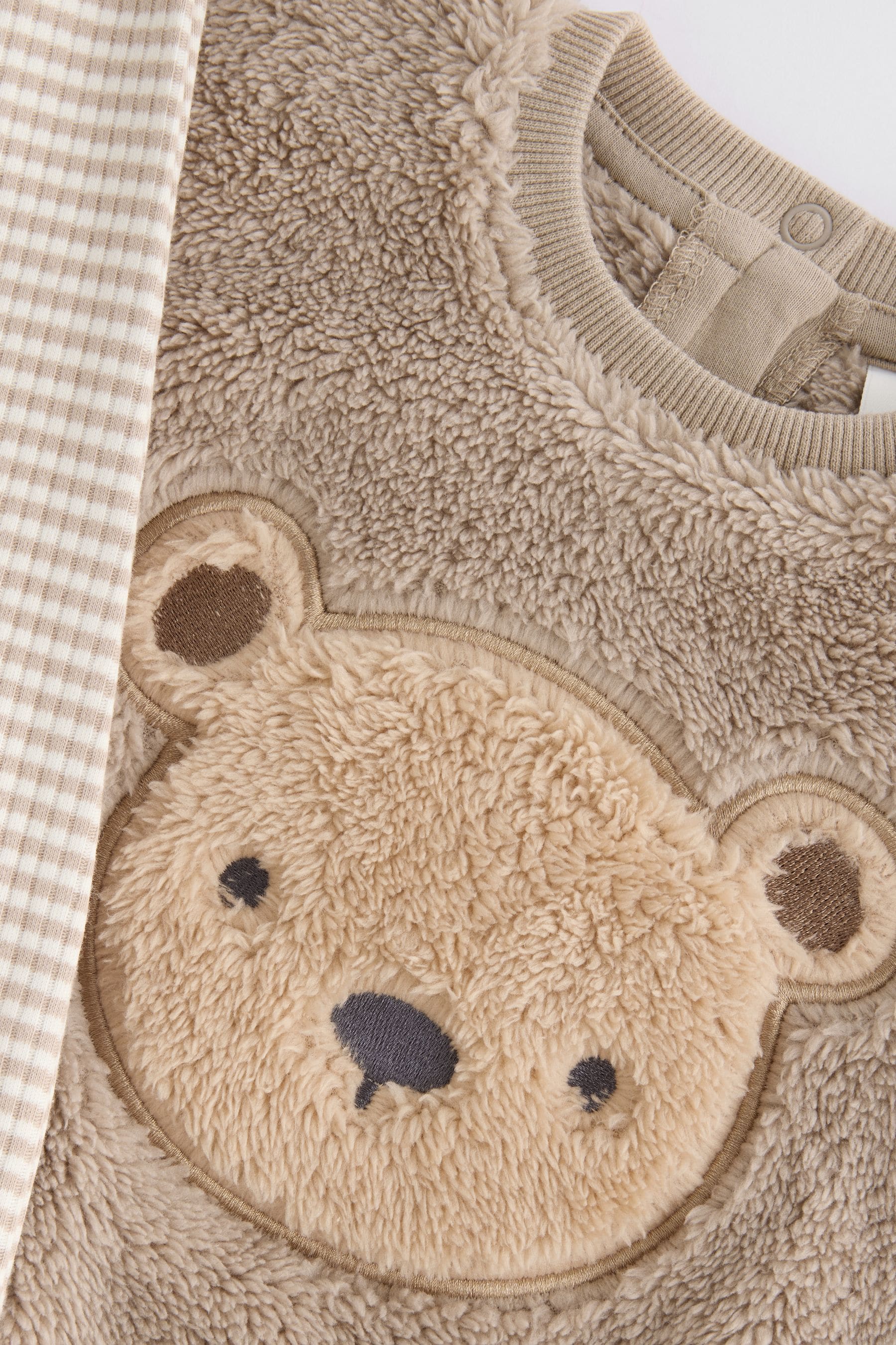 Neutral Bear Cosy Baby Fleece Top and Leggings Set (0mths-2yrs)