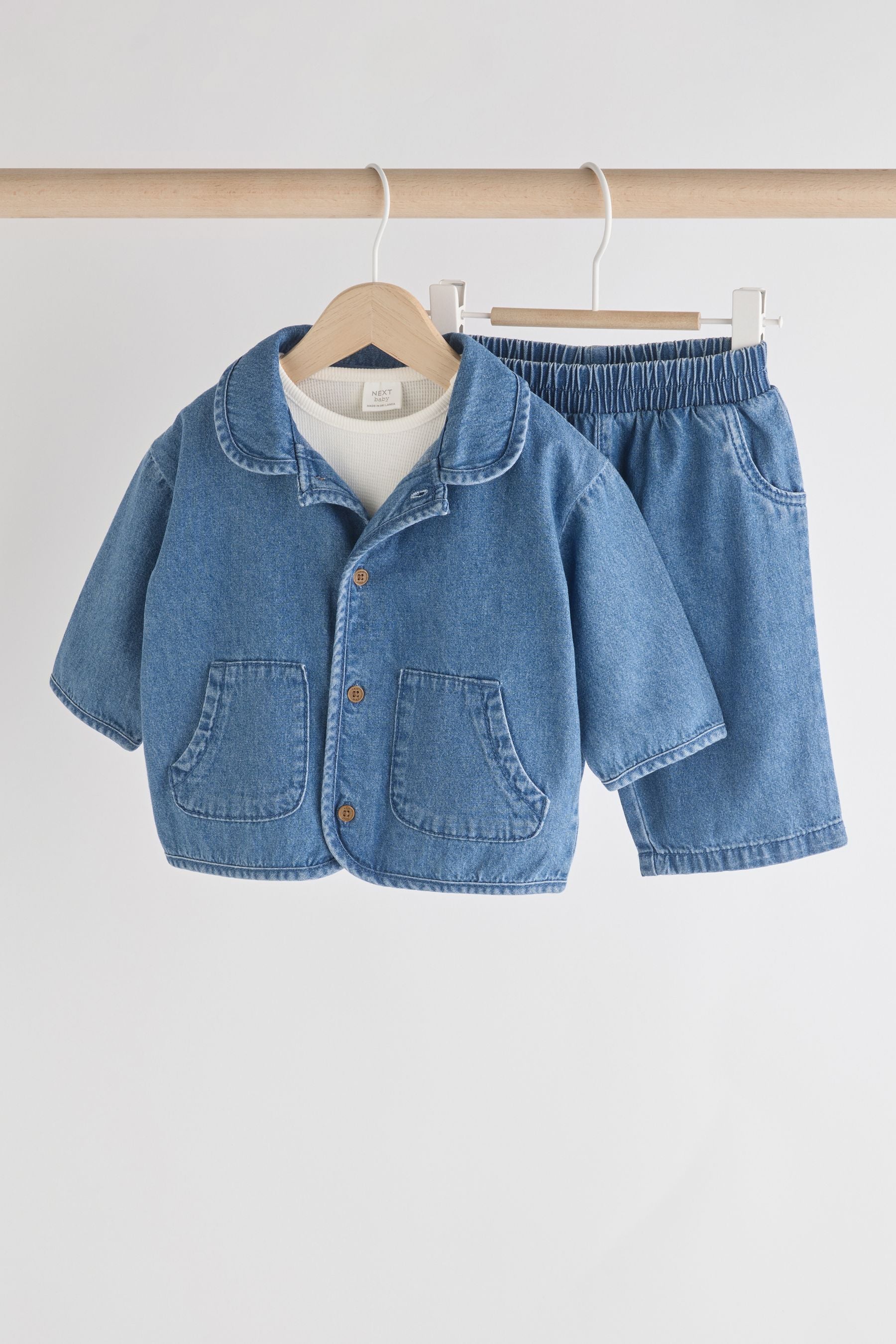 Blue Denim Baby 100% Cotton Jacket and Trousers Set (0mths-2yrs)