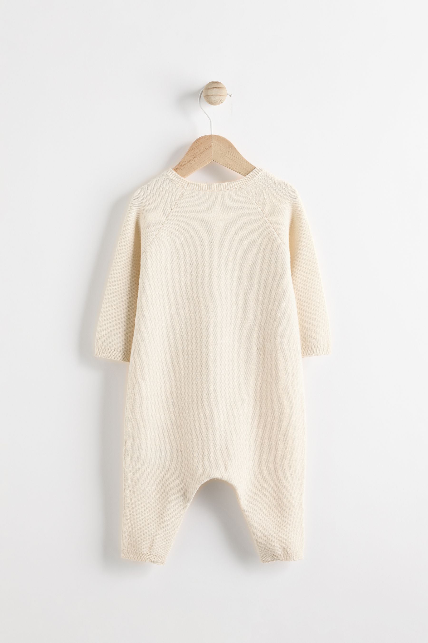 Cream Knitted Wrap Baby Romper (0mths-2yrs)