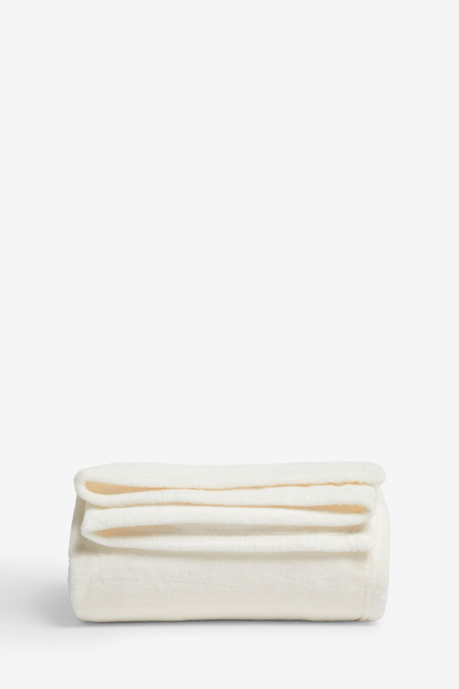 Ivory Plush Fleece Throw