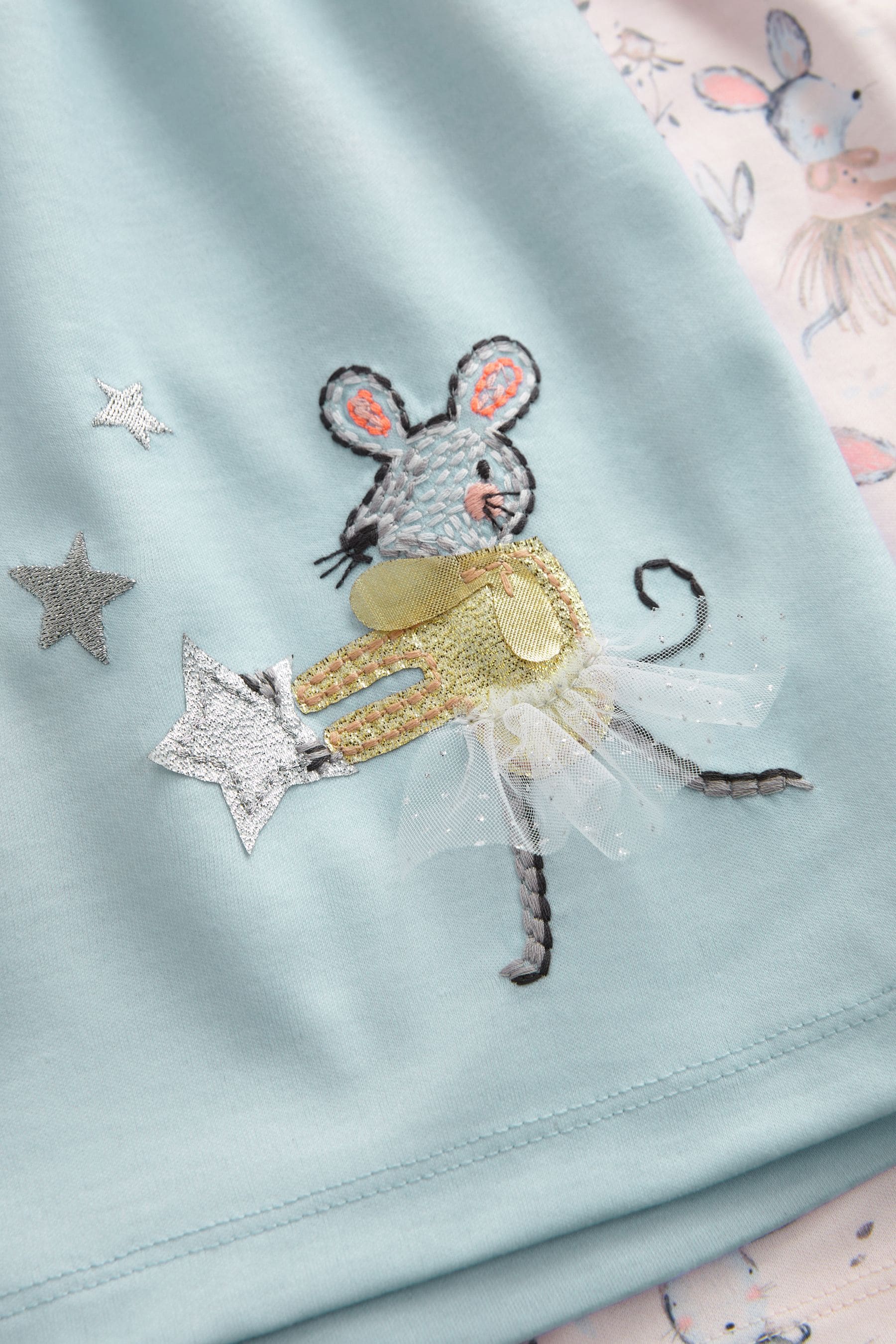 Blue/White Mouse Nighties 2 Pack (2-12yrs)