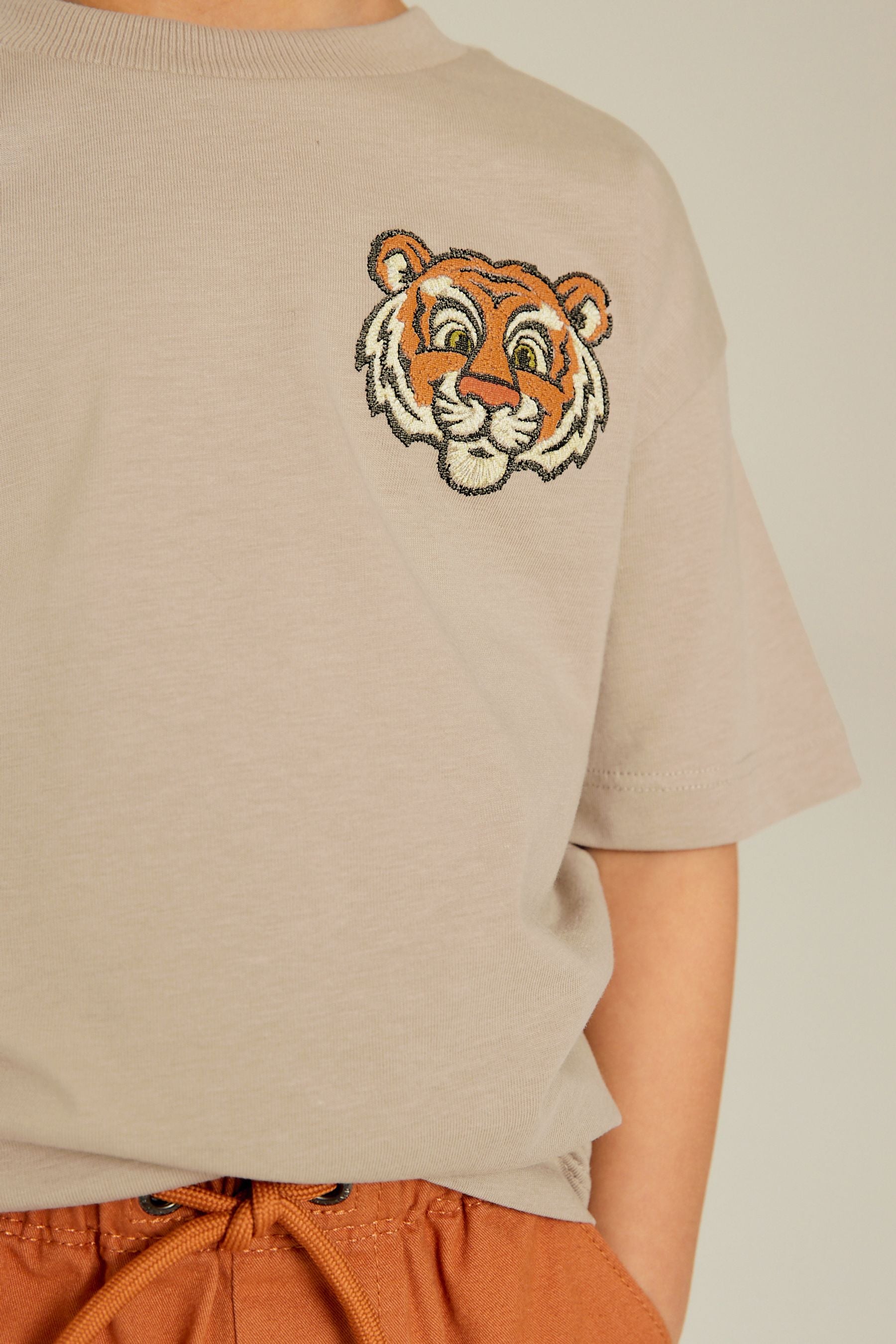 Neutral Tiger 100% Cotton Short Sleeve Character T-Shirt (3mths-7yrs)