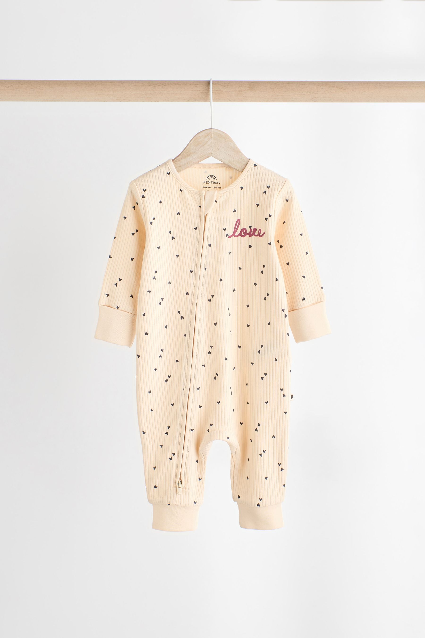 Neutral Two way zip Baby Footless Sleepsuit (0mths-3yrs)