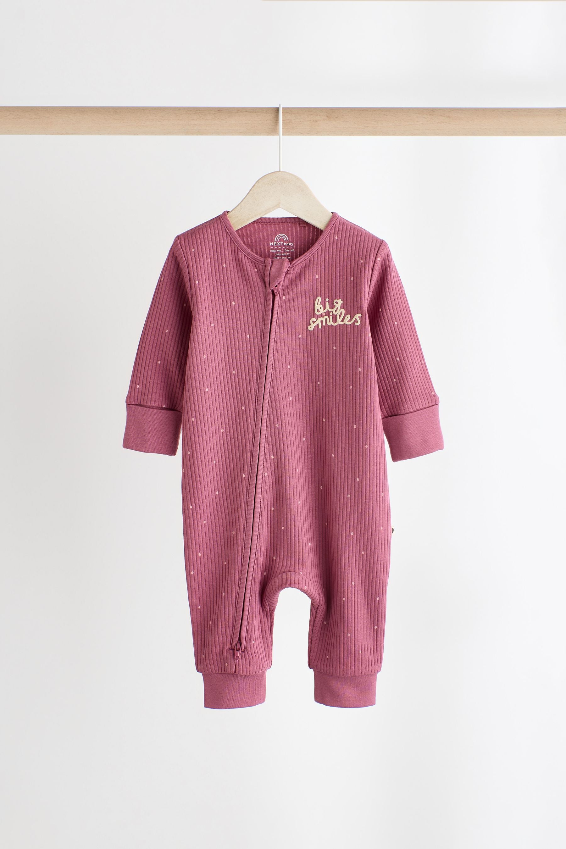 Neutral Two way zip Baby Footless Sleepsuit (0mths-3yrs)