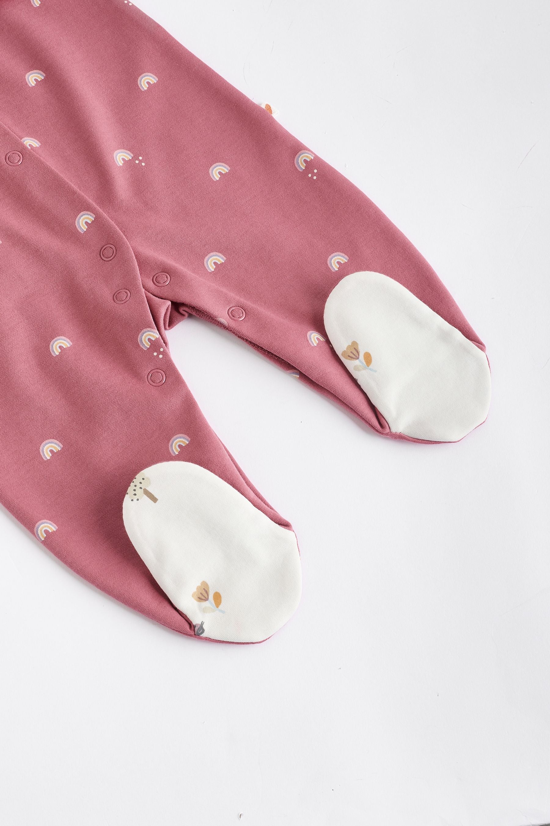 Pastel Character Baby Footed Cotton Sleepsuits 5 Pack (0-2yrs)