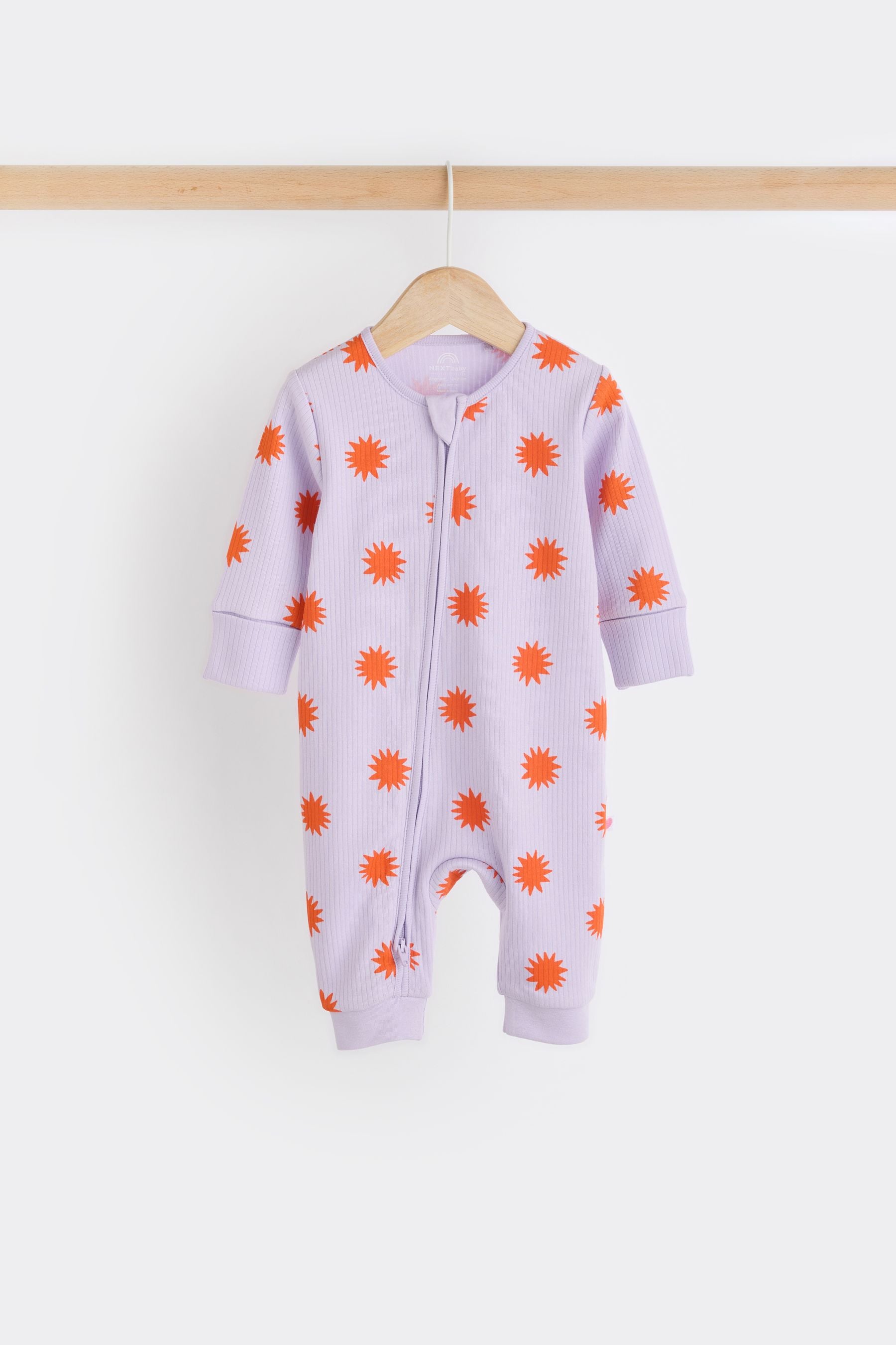 Bright Baby Two Way Zip Footless 100% Cotton Sleepsuits 3 Pack (0mths-3yrs)