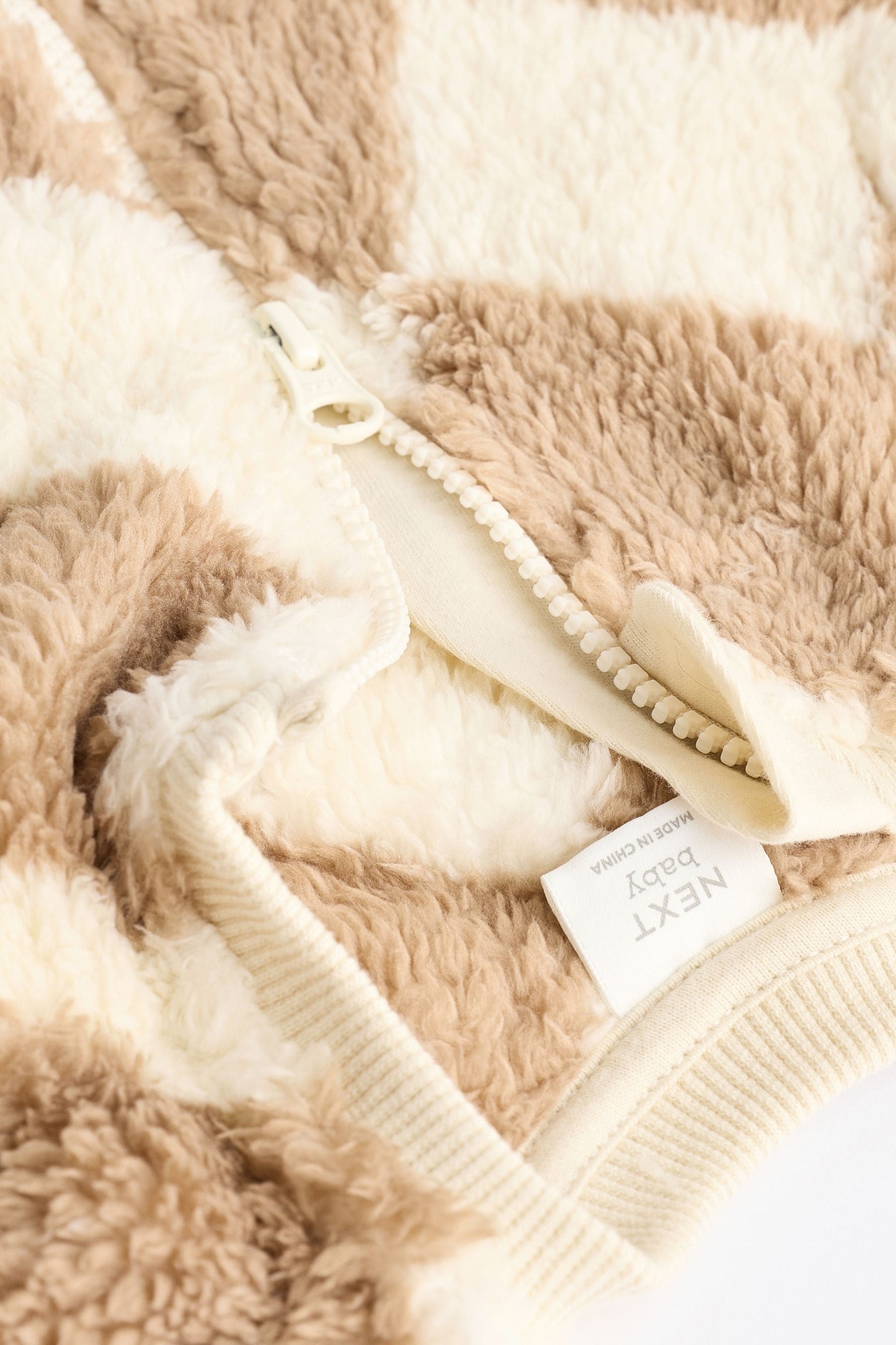 Neutral Baby Fleece Zip Sleepsuit