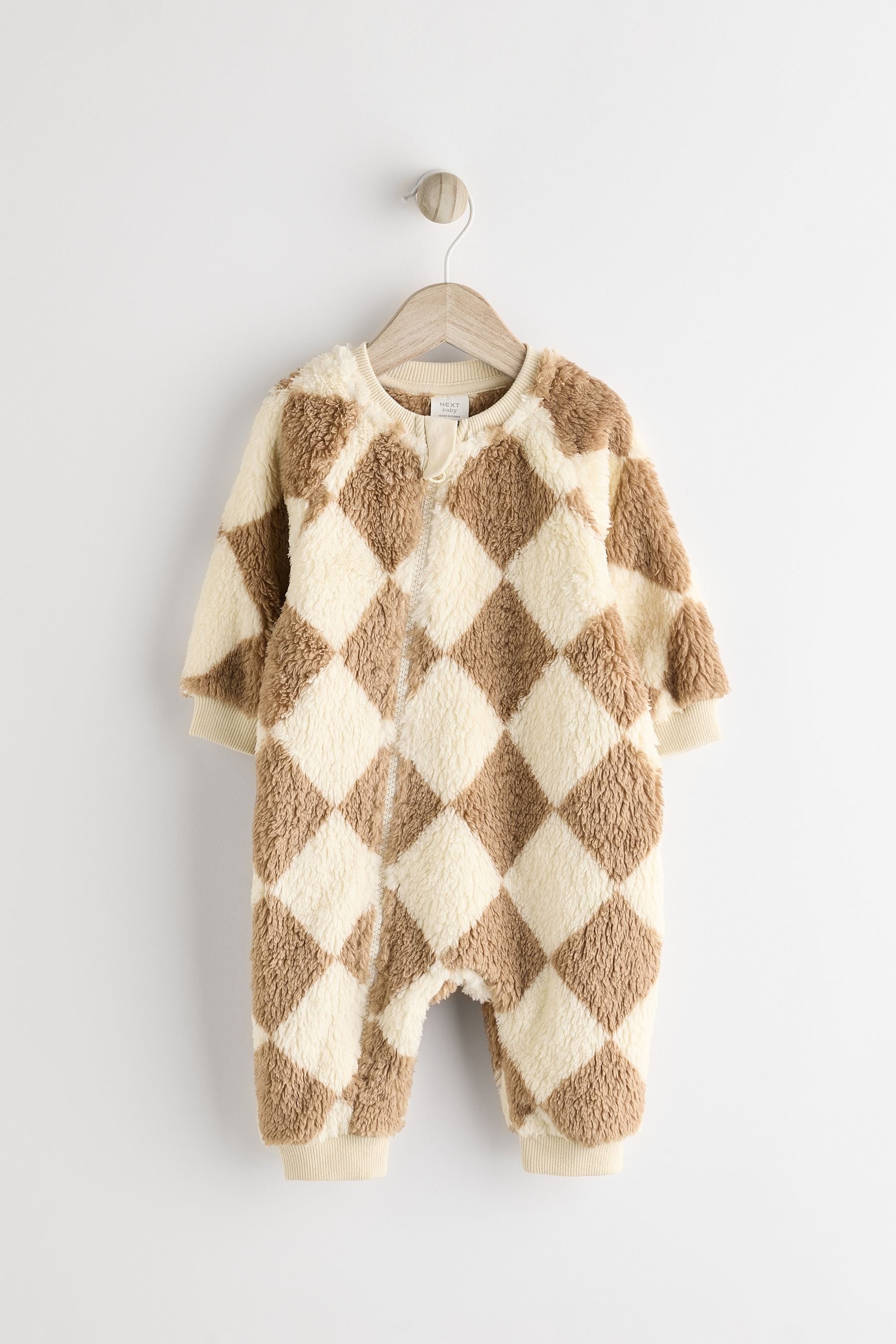 Neutral Baby Fleece Zip Sleepsuit