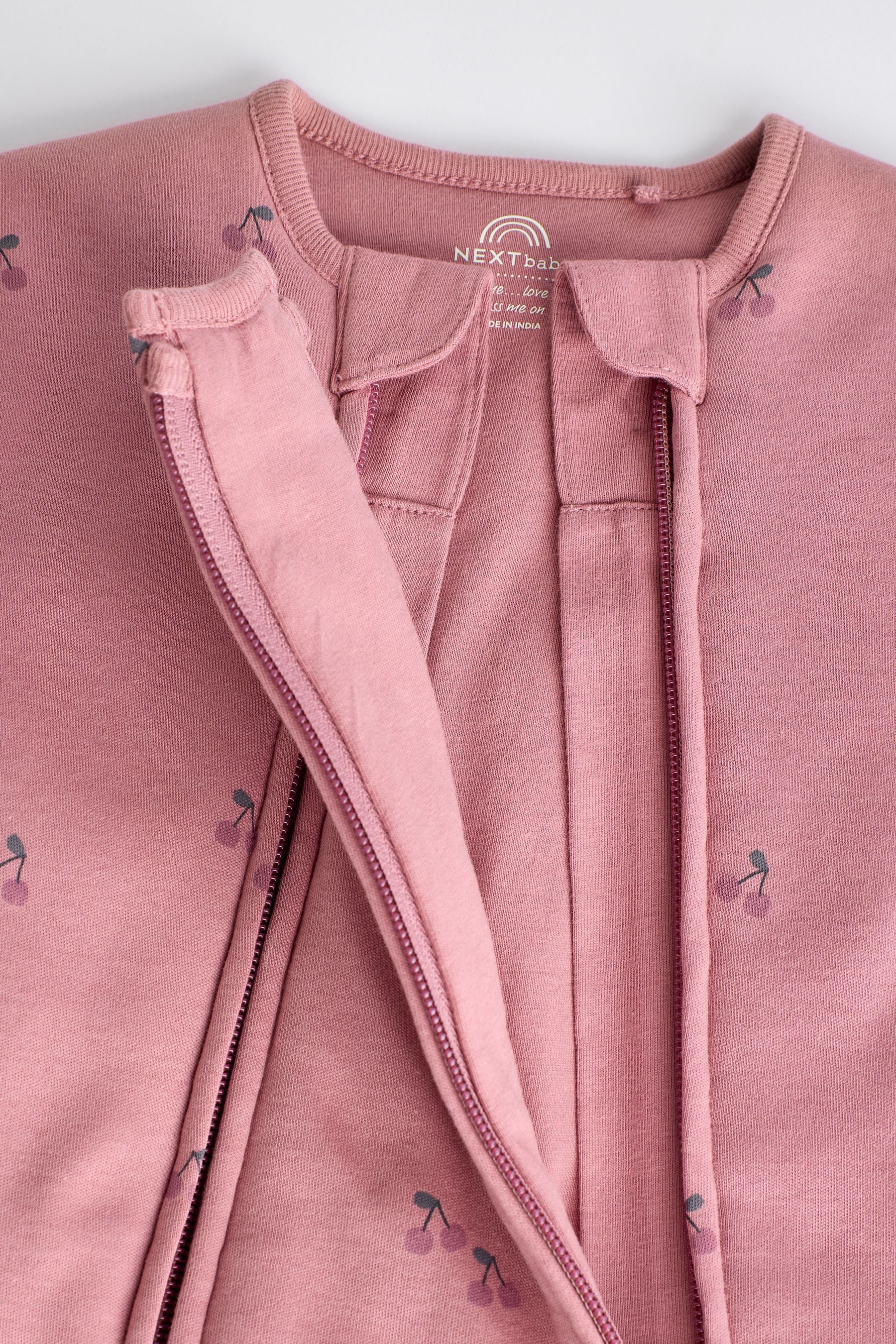 Pink 2.5 Tog Wadded Zip Sleepsuit