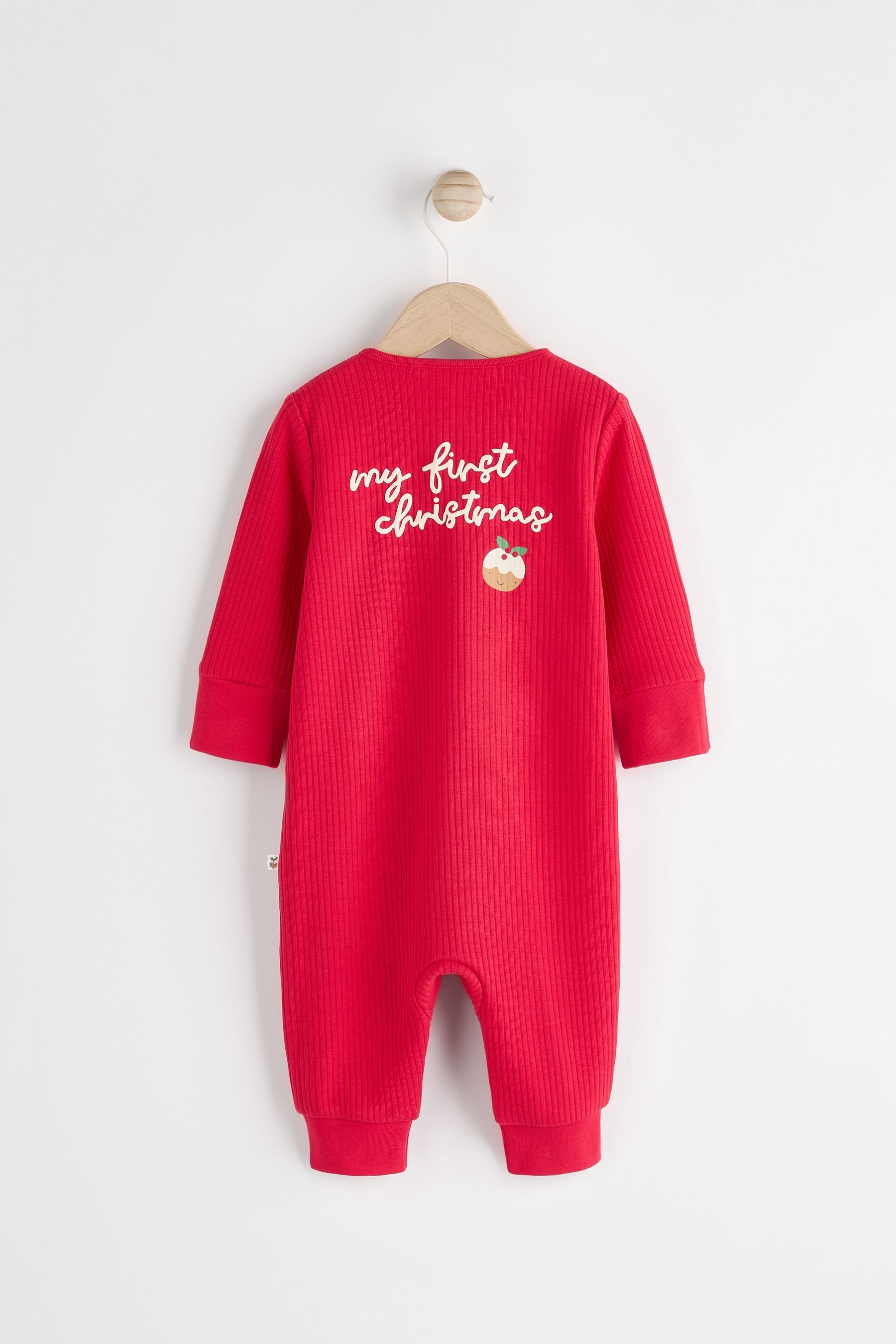 Red Baby My First Christmas 100% Cotton Sleepsuit (0mths-3yrs)