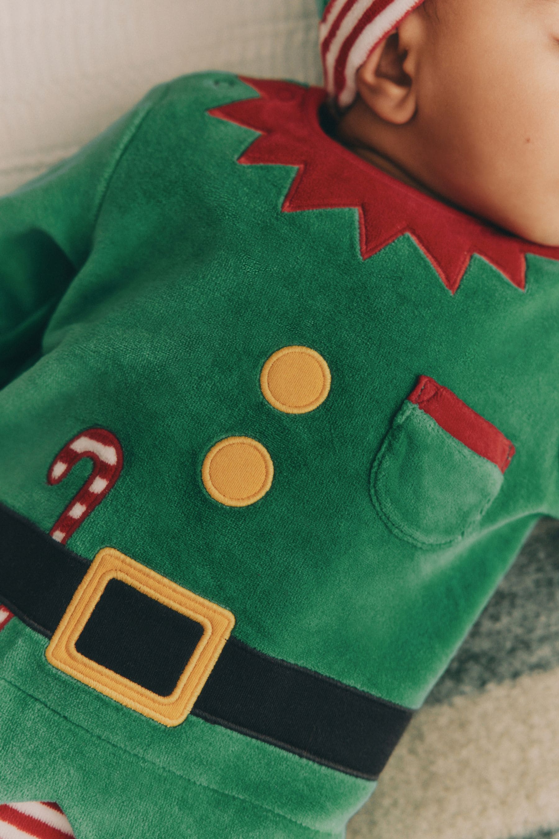 Green Baby Christmas Pudding Sleepsuit Pack (0mths-2yrs)