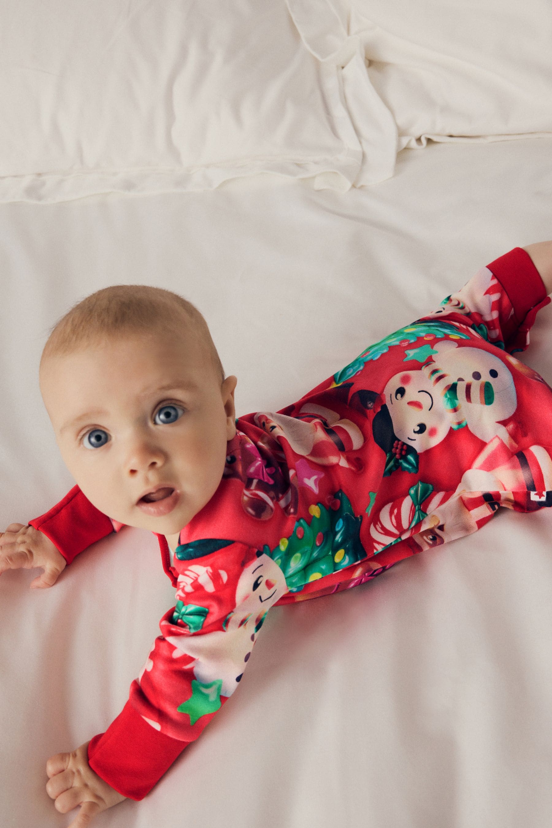 Red Baby Christmas Character Sleepsuit (0mths-3yrs)