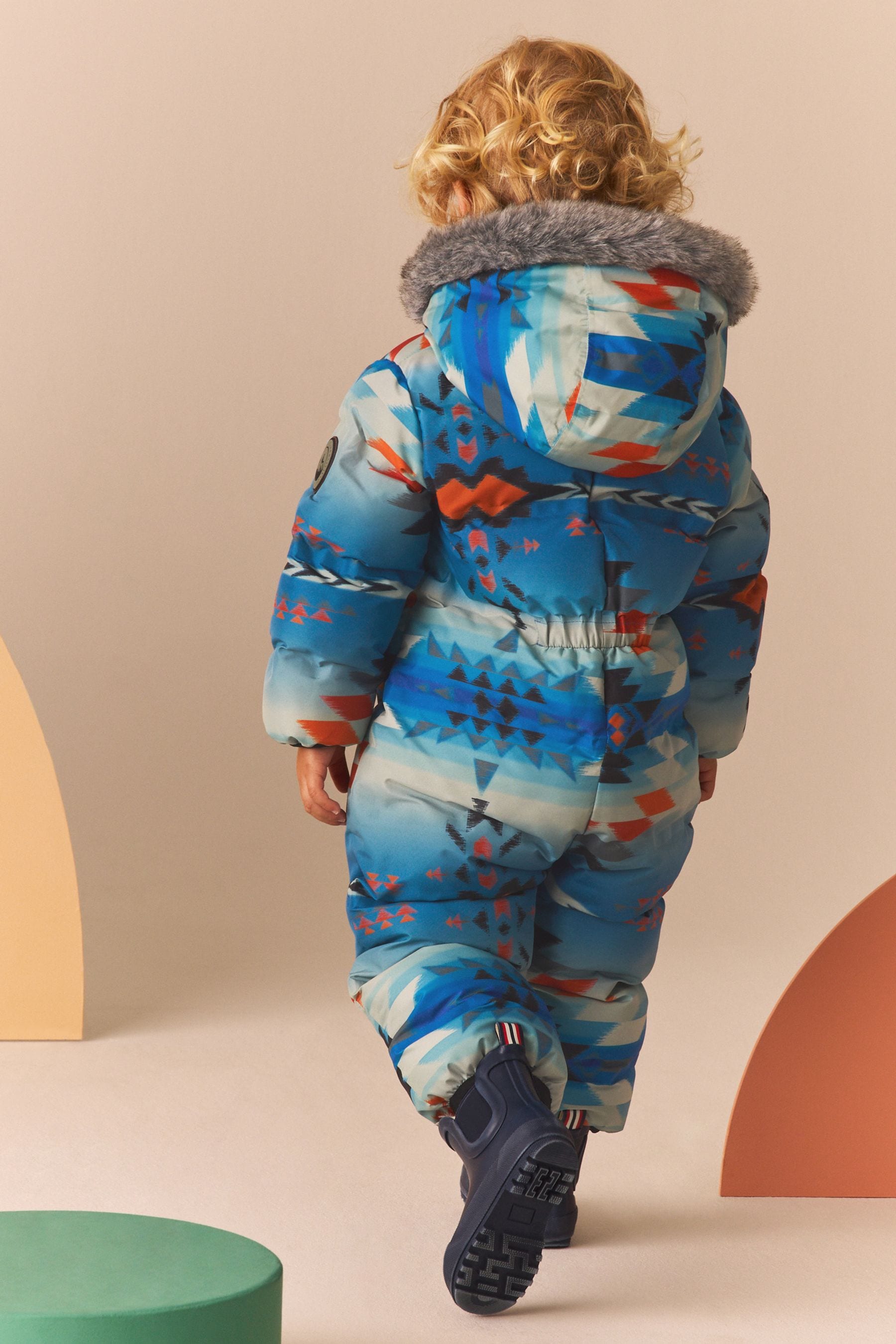 Blue/White Waterproof Snowsuit (3mths-7yrs)