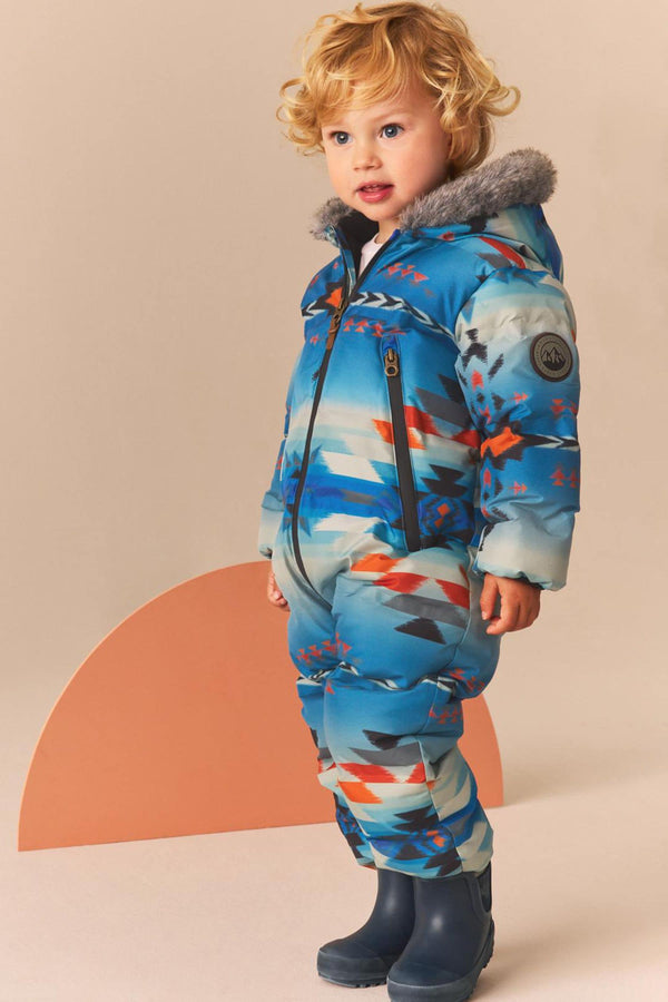 Blue/White Waterproof Snowsuit (3mths-7yrs)