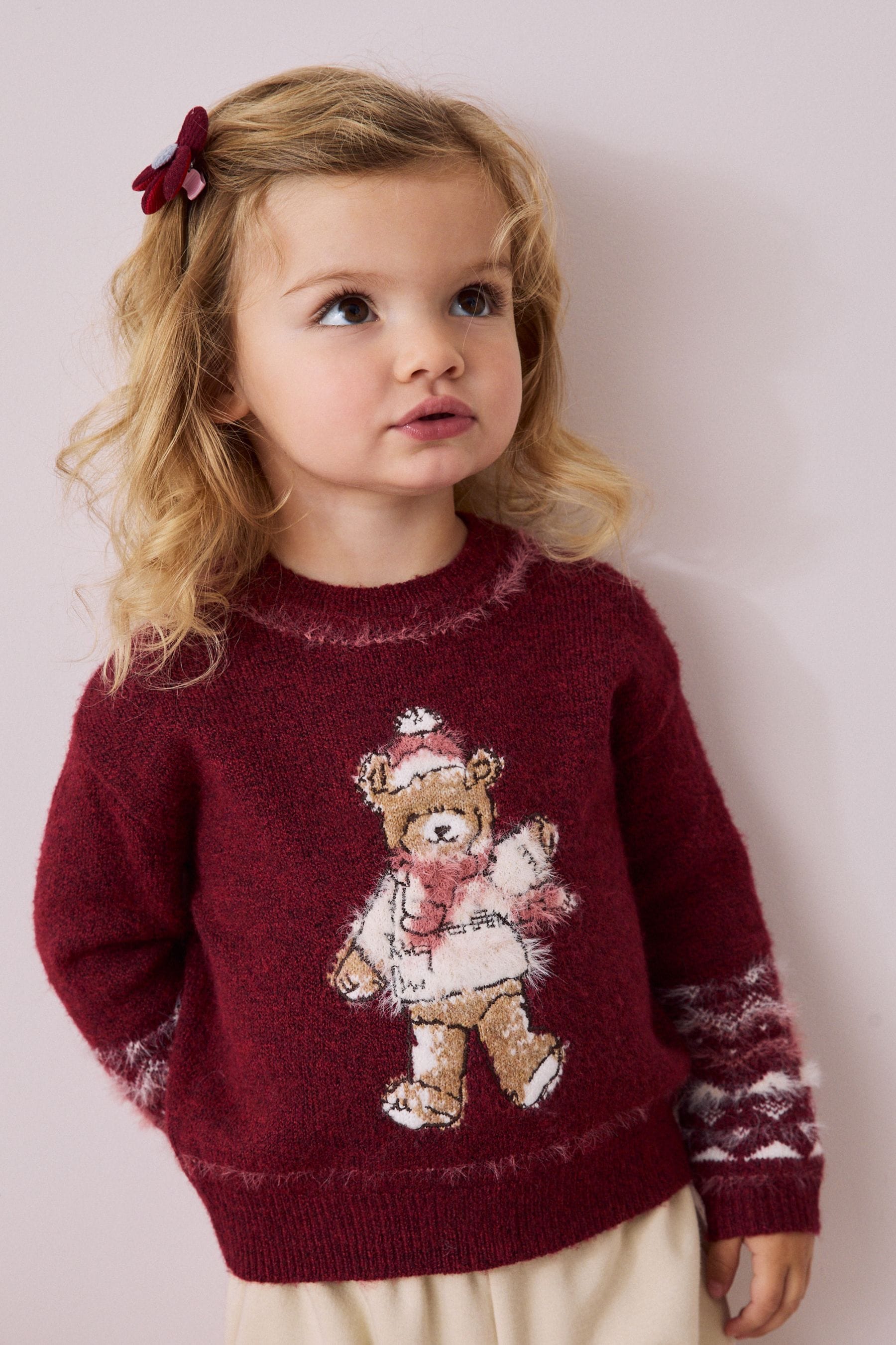 Red Christmas Bear Jumper (3mths-7yrs)