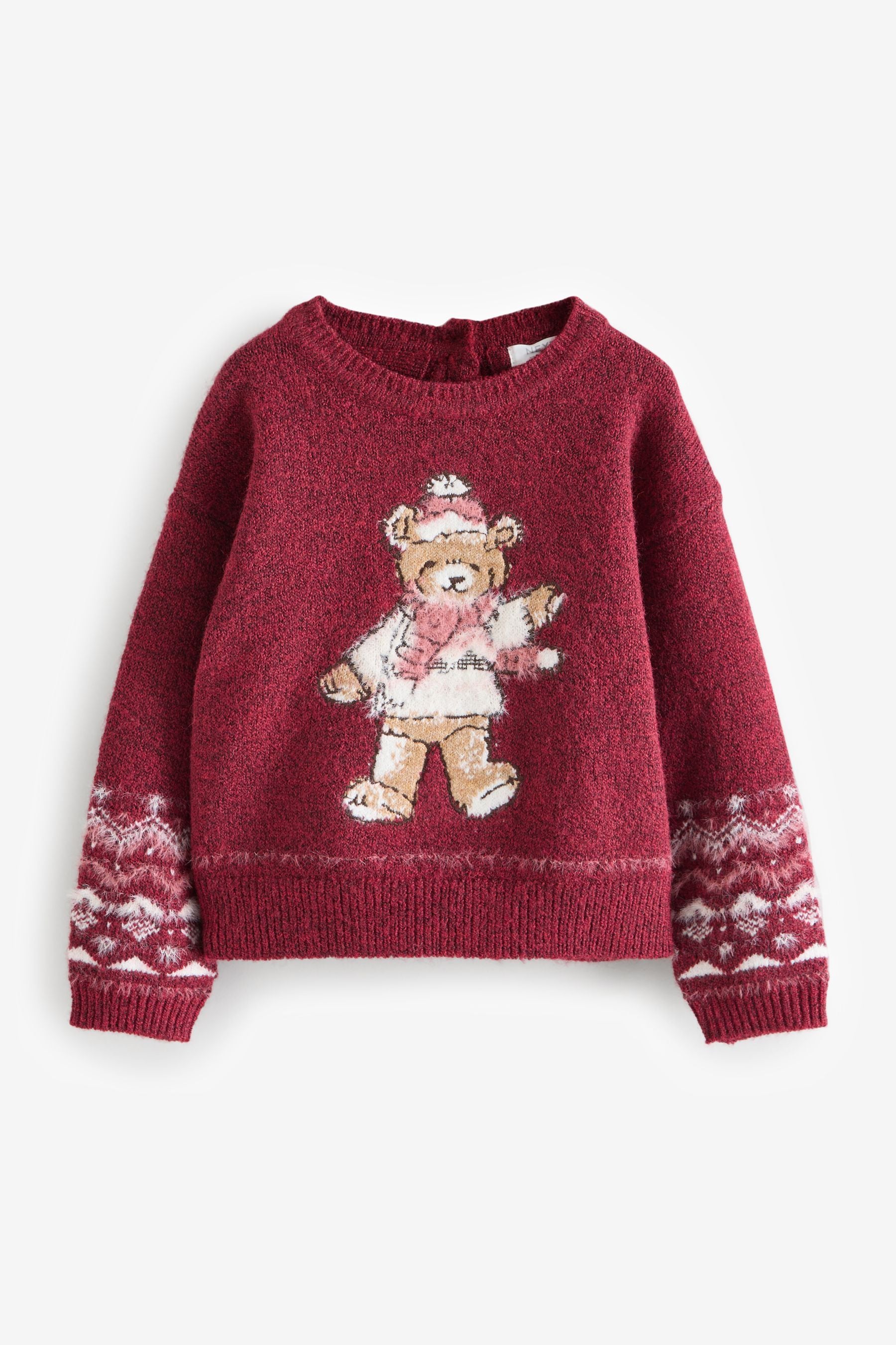 Red Christmas Bear Jumper (3mths-7yrs)