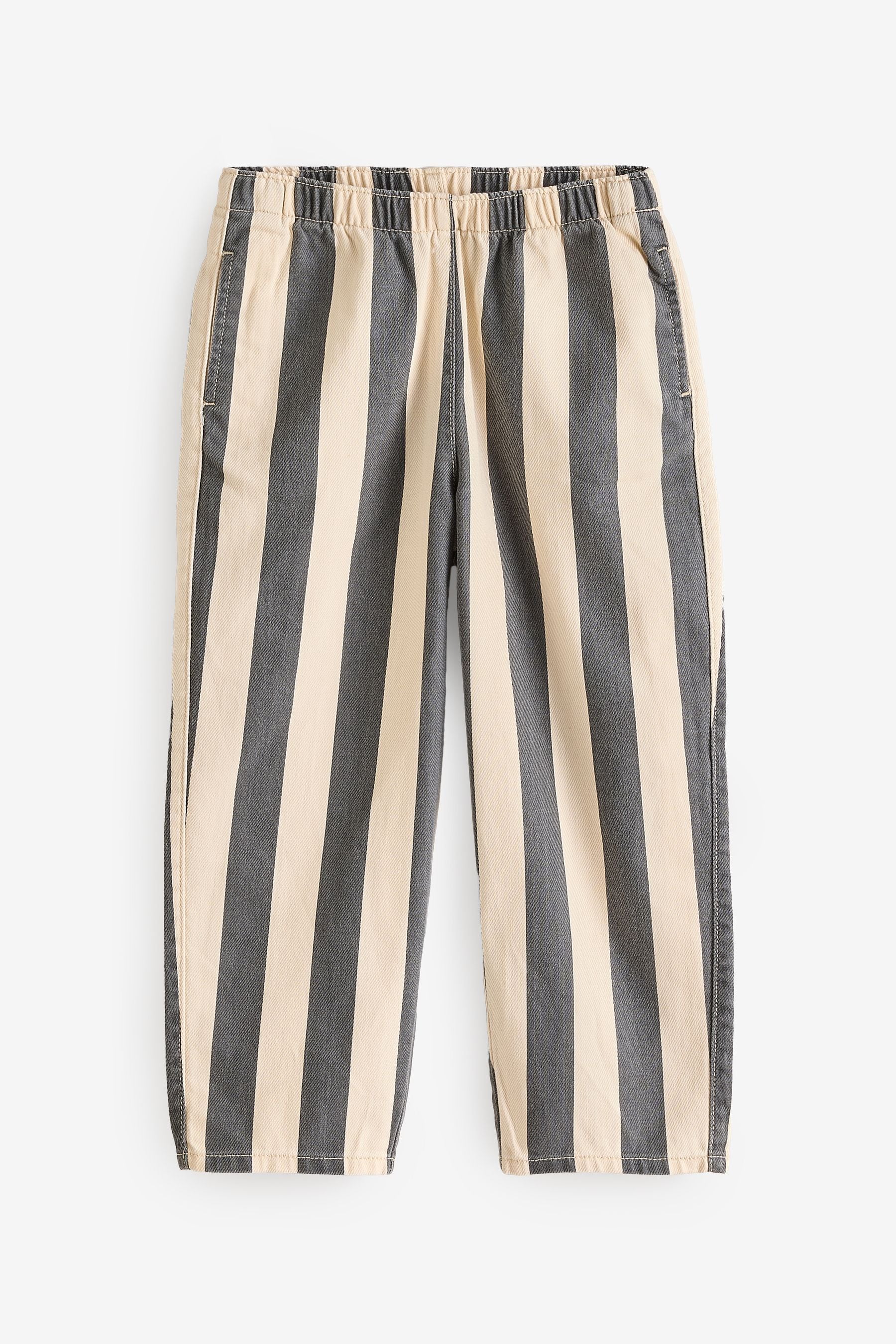 Monochrome Stripe 100% Cotton Trousers (3mths-7yrs)