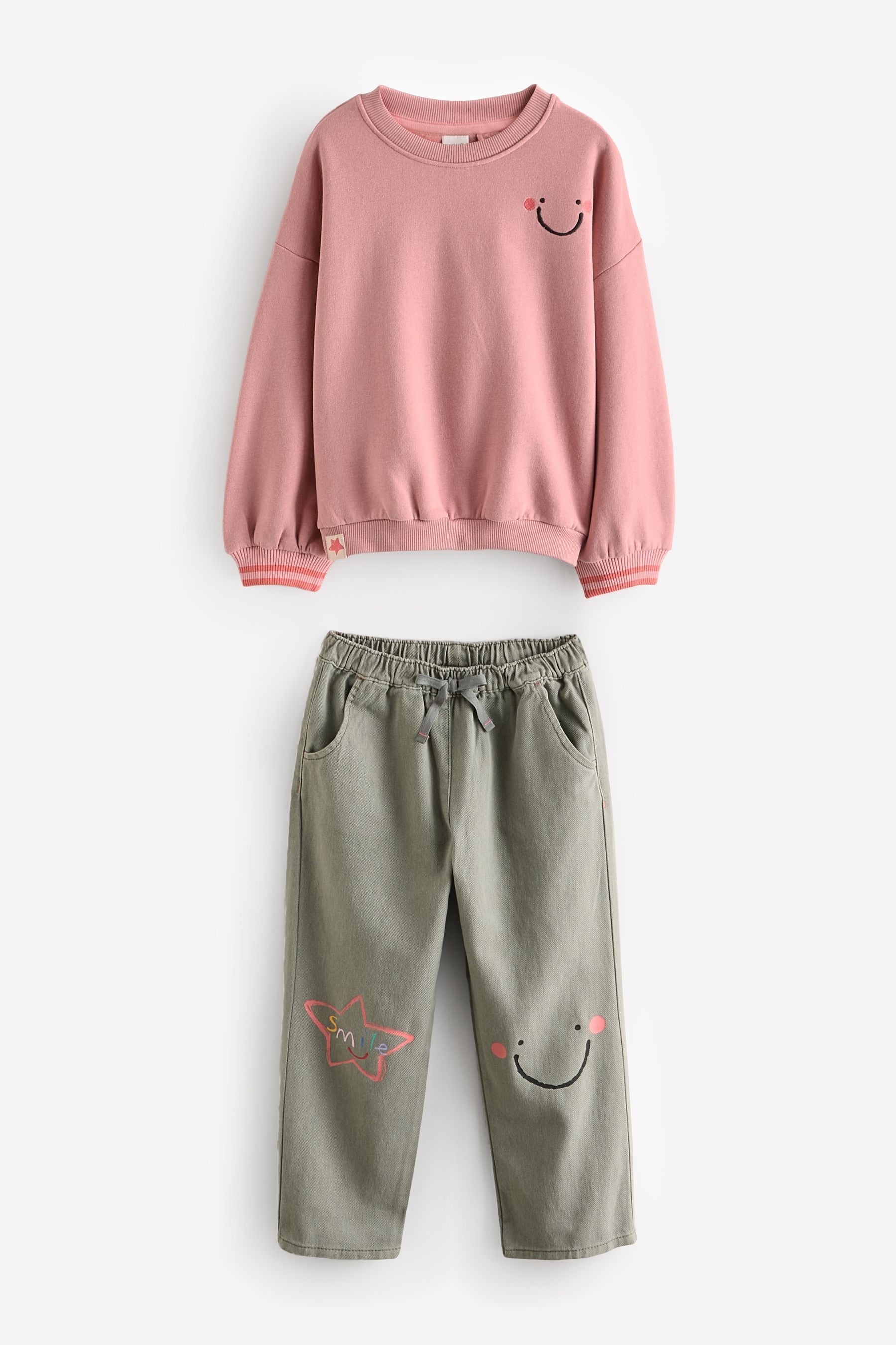 Khaki Green Sweatshirt and Trousers Set (3mths-7yrs)