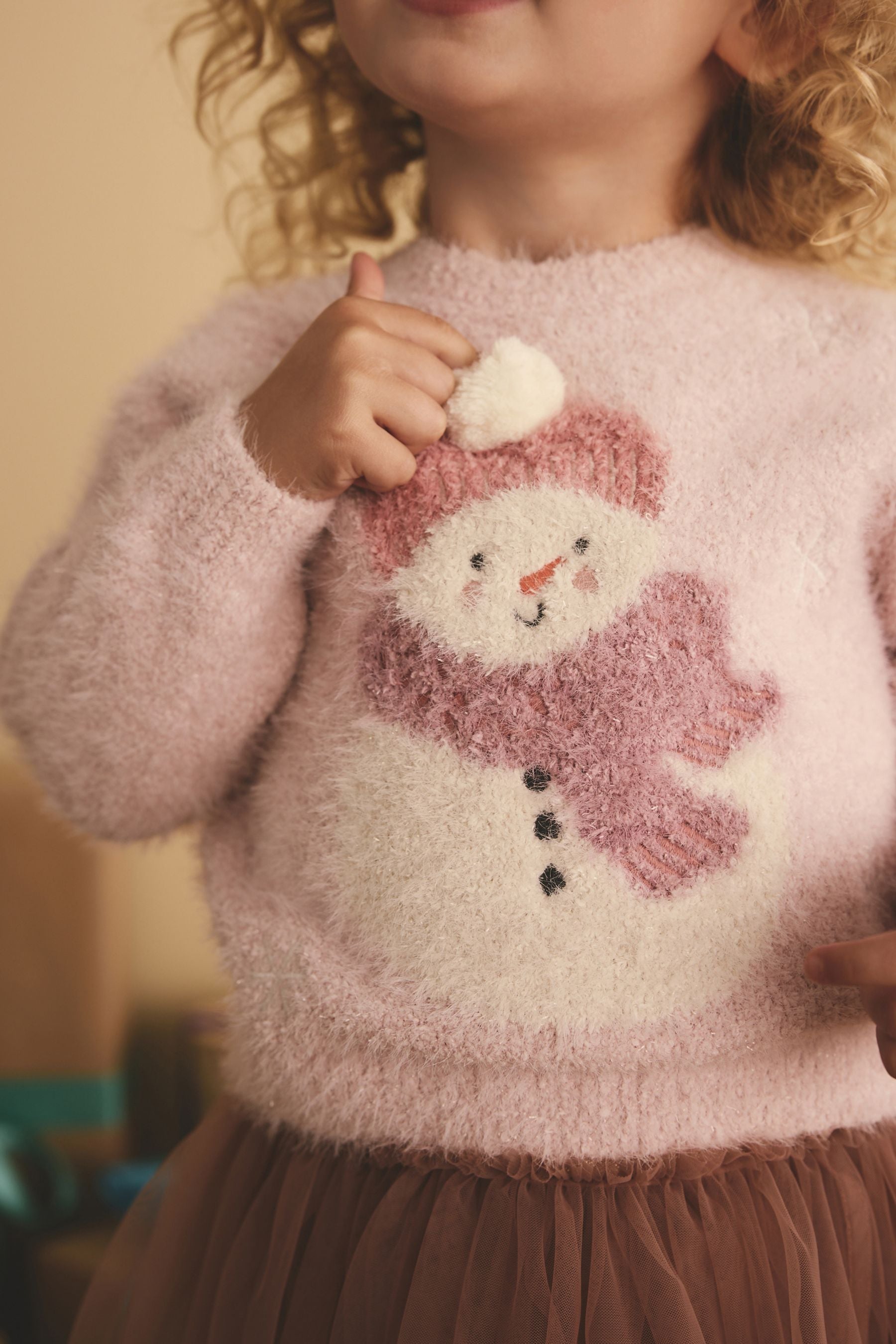 Pink Snowman Jumper (2-8yrs)