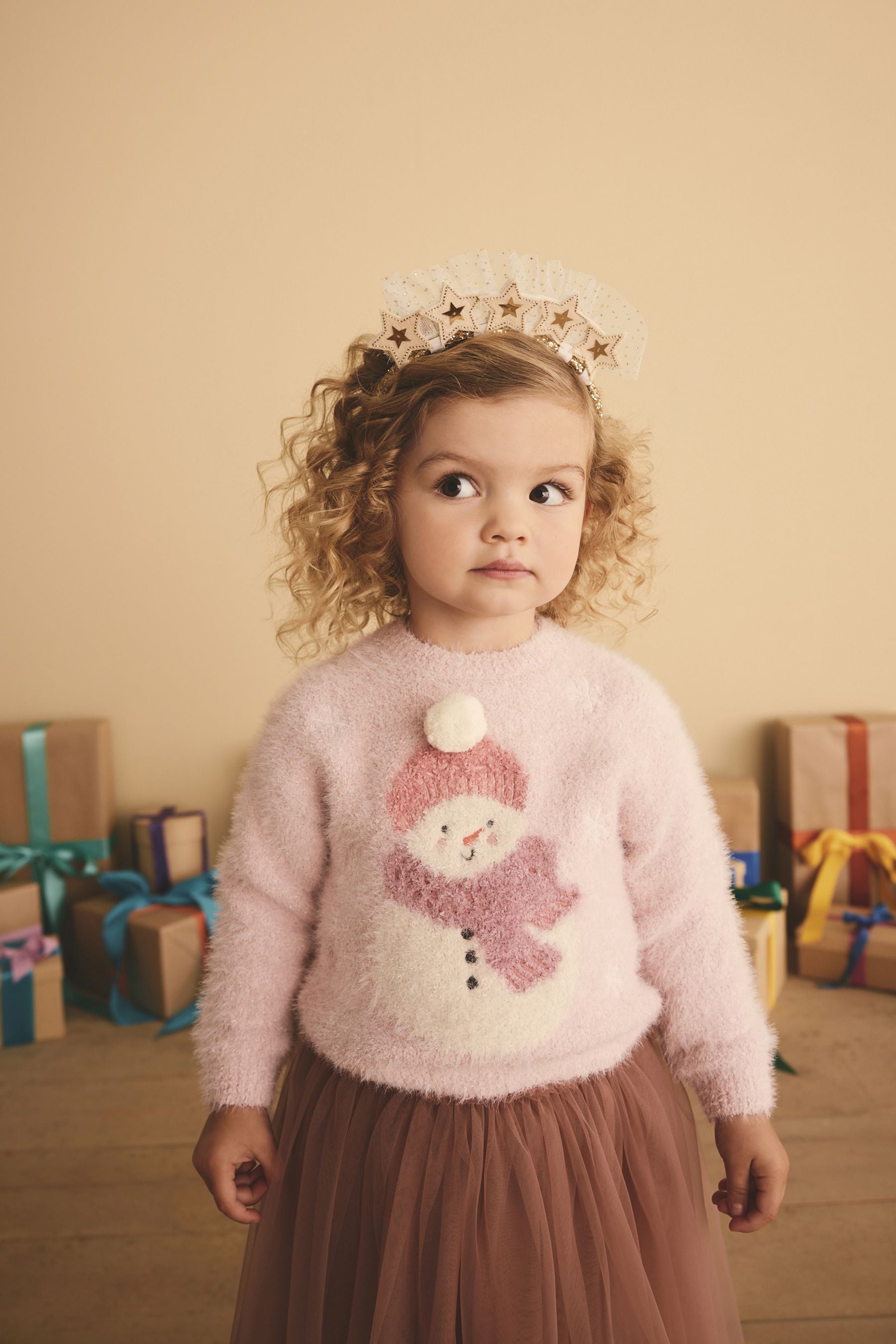 Pink Snowman Jumper (2-8yrs)