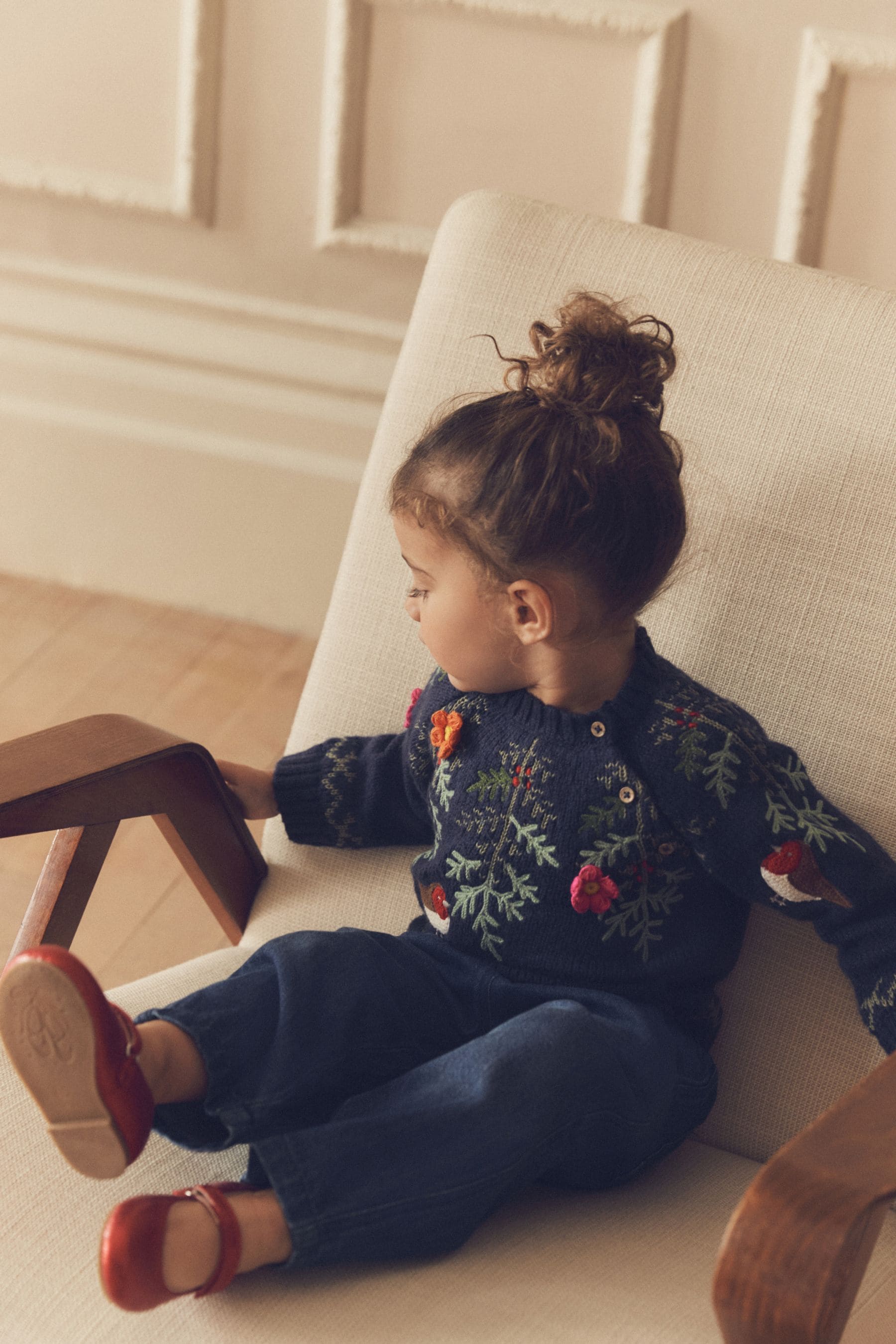 Navy Robin Christmas Jumper (3mths-7yrs)