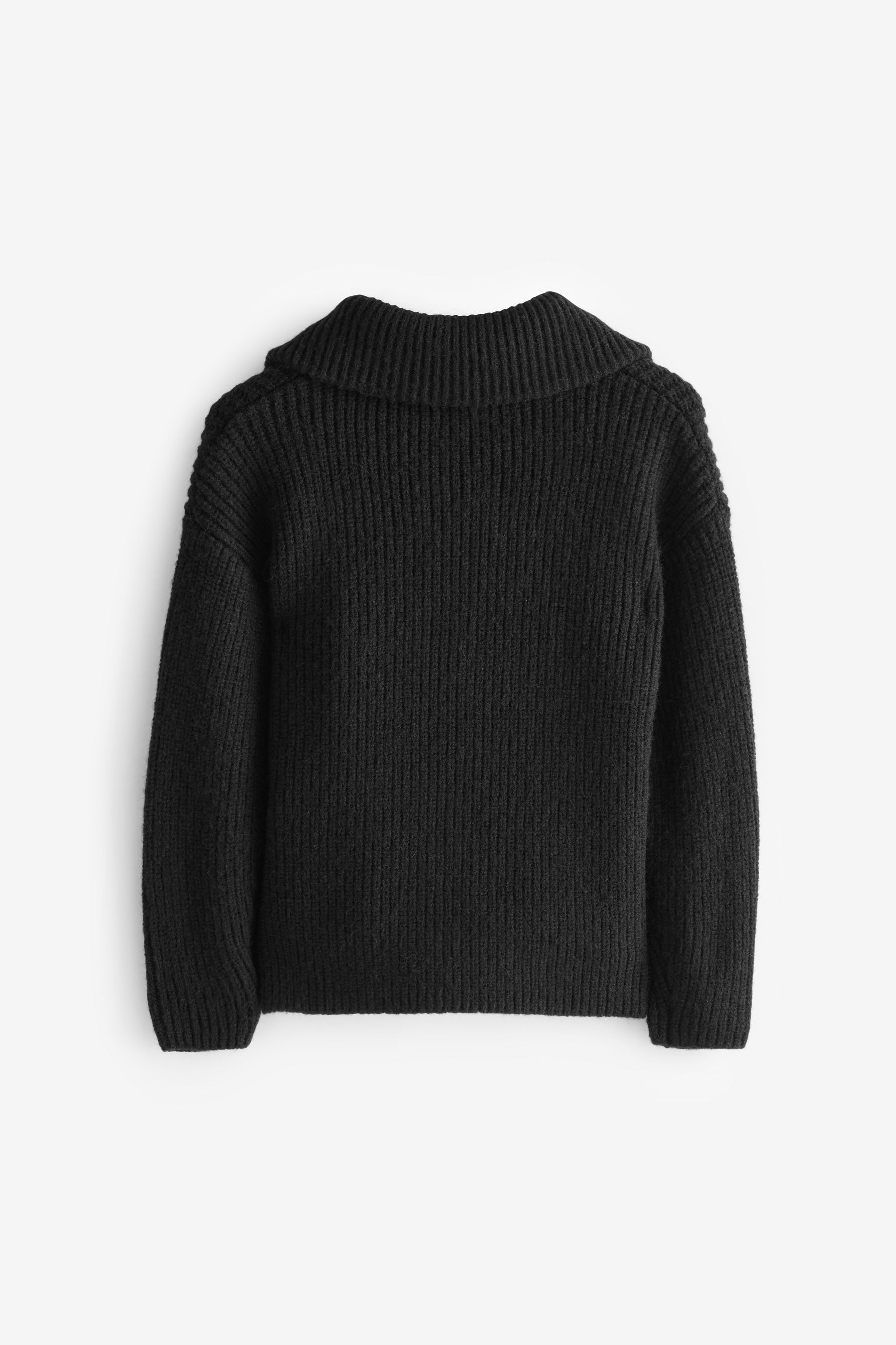 Black Zip Neck Jumper (3-16yrs)