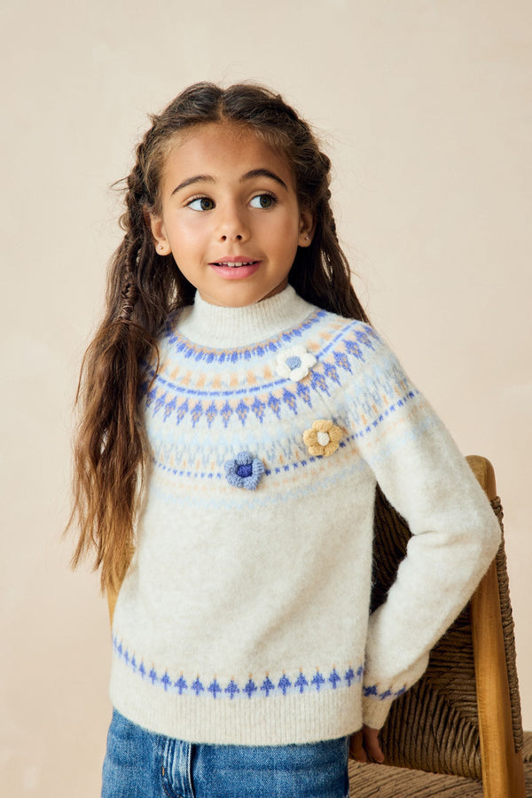 White Fairilse Jumper (3-16yrs)