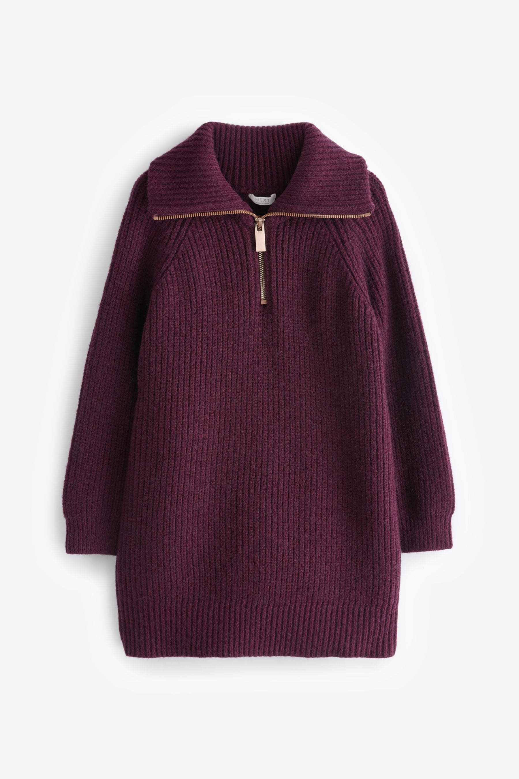 Burgundy Zip Jumper Dress (3-16yrs)