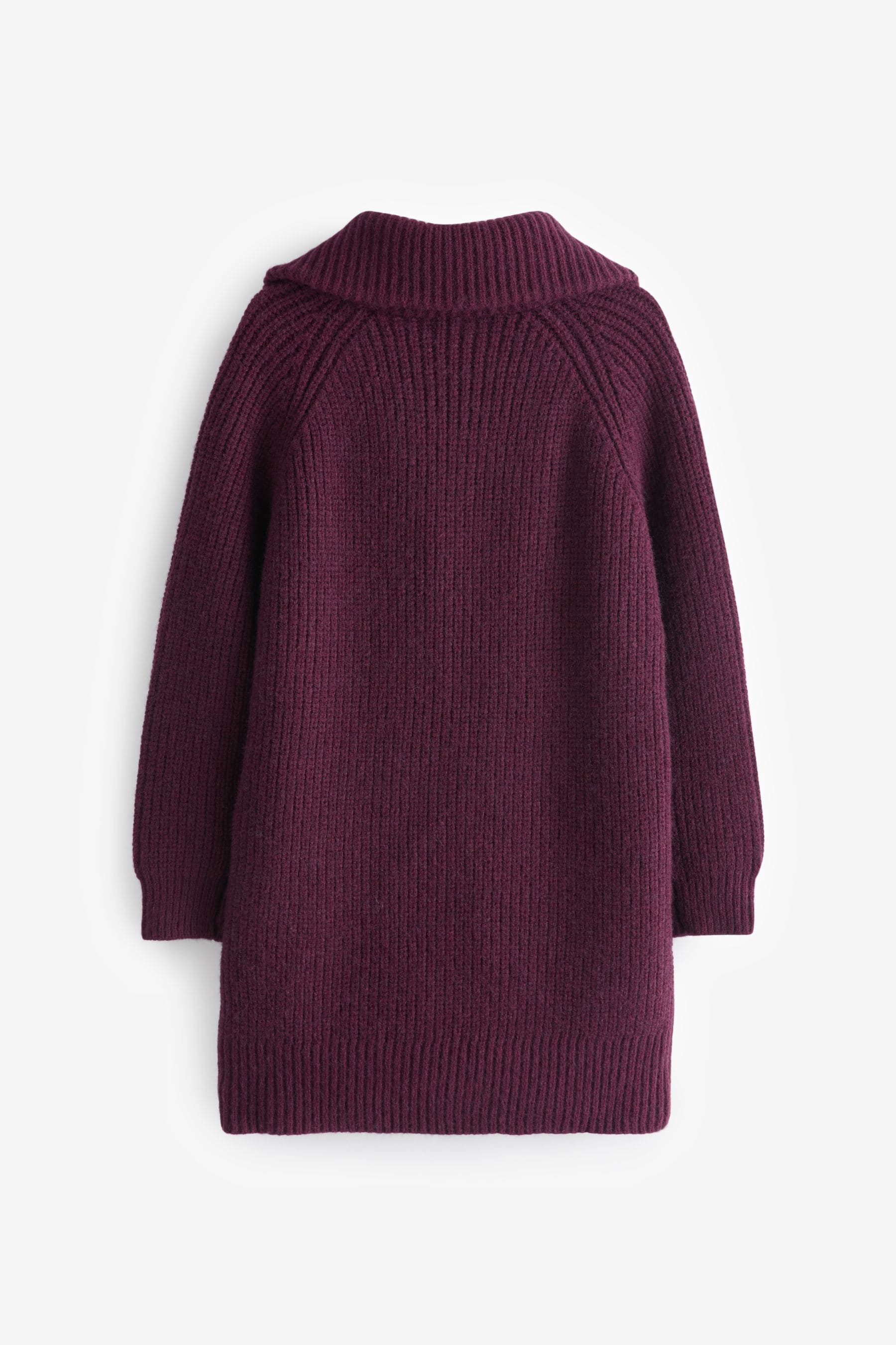 Burgundy Zip Jumper Dress (3-16yrs)