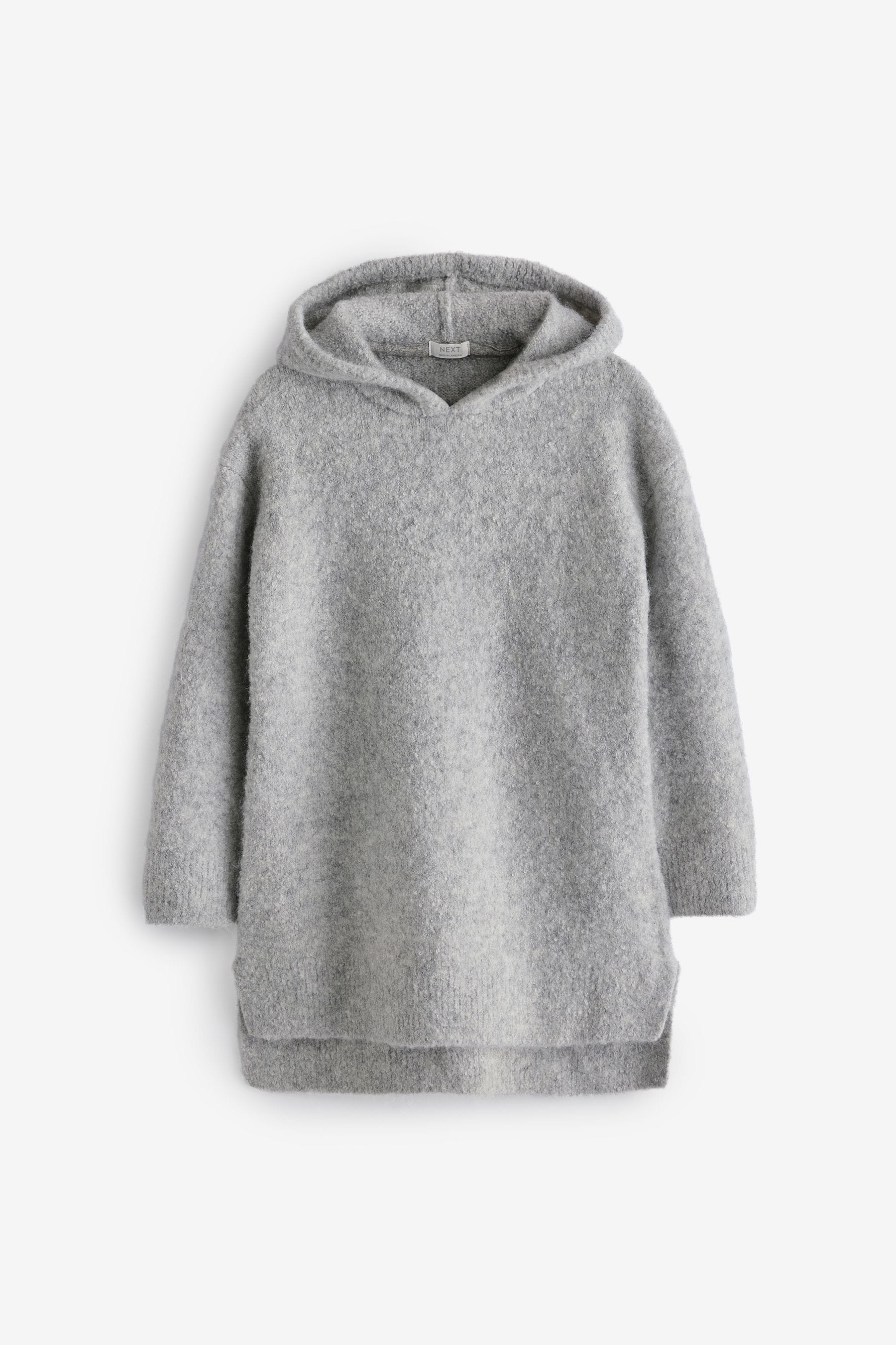 Grey Hooded Jumper Dress (3-16yrs)