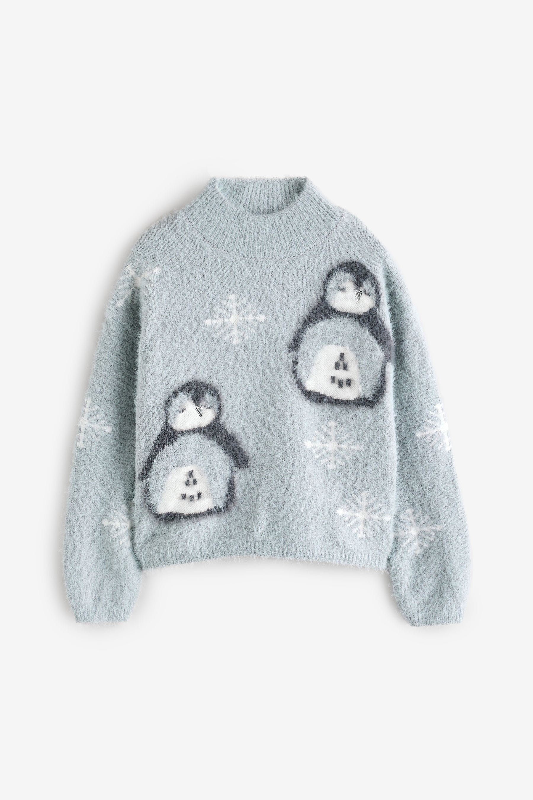 Grey Christmas Penguin Jumper (3-16yrs)