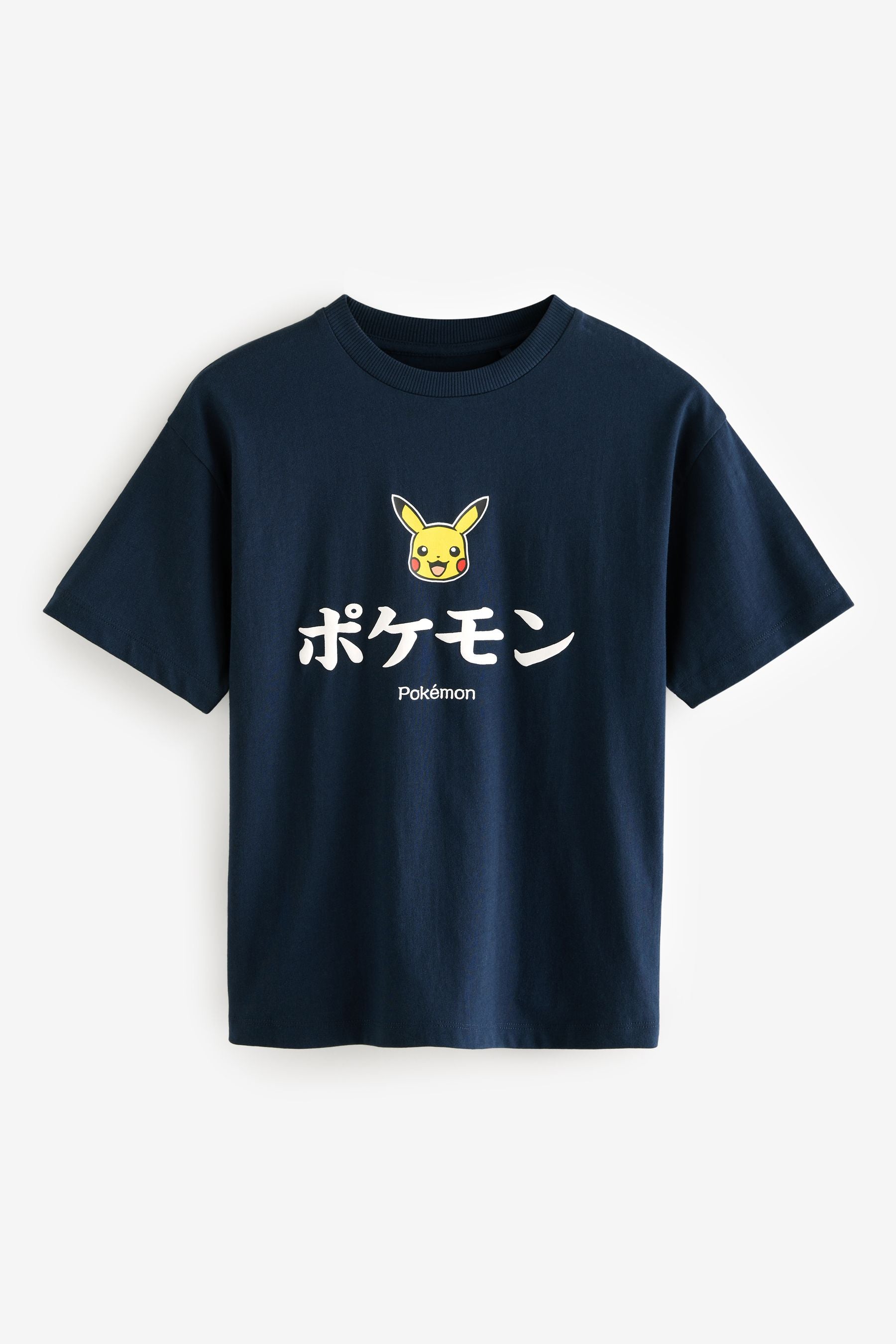 Navy Licensed Pokemon 'Pikachu' 100% Cotton T-Shirt (4-16yrs)