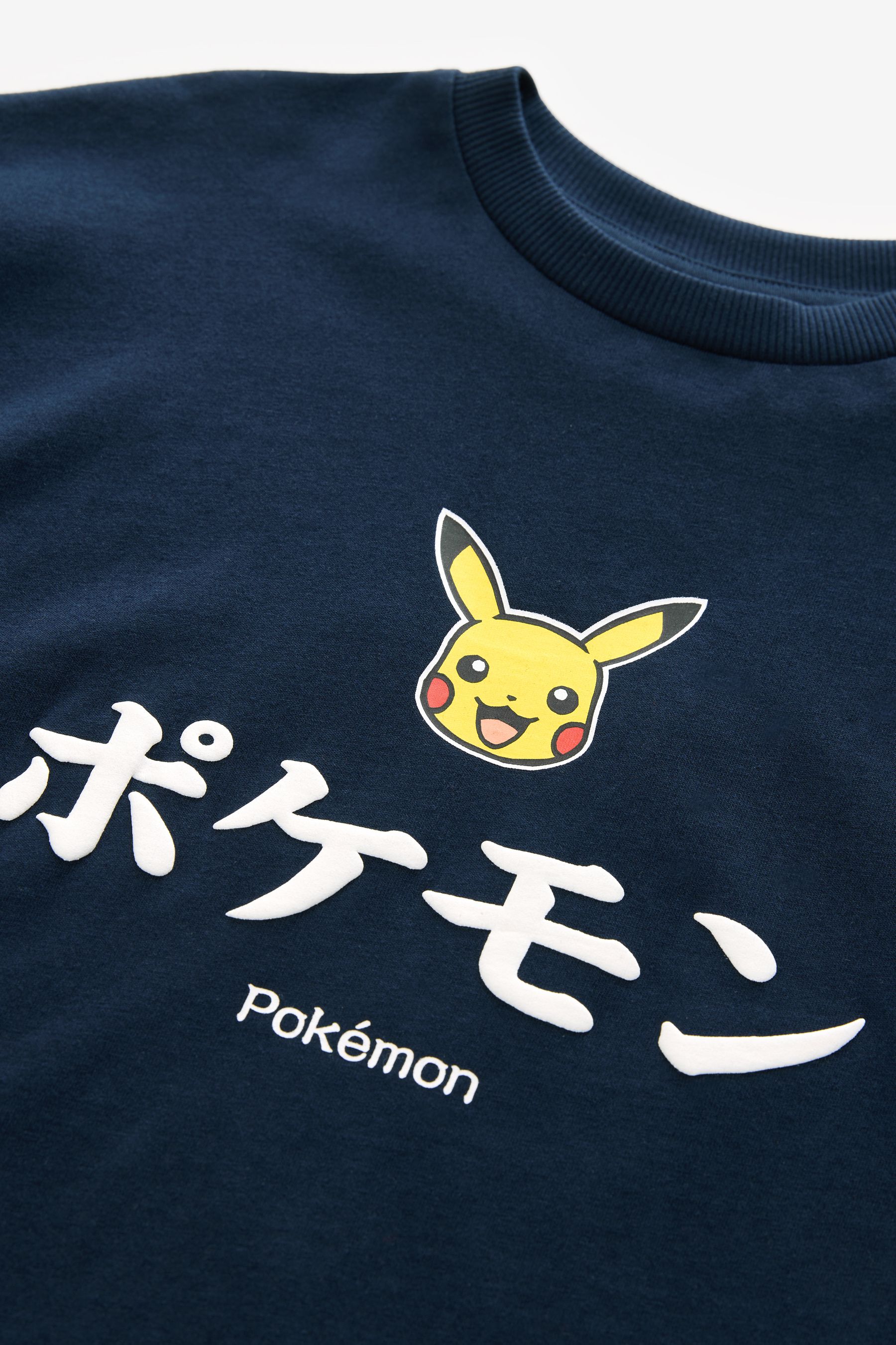 Navy Licensed Pokemon 'Pikachu' 100% Cotton T-Shirt (4-16yrs)