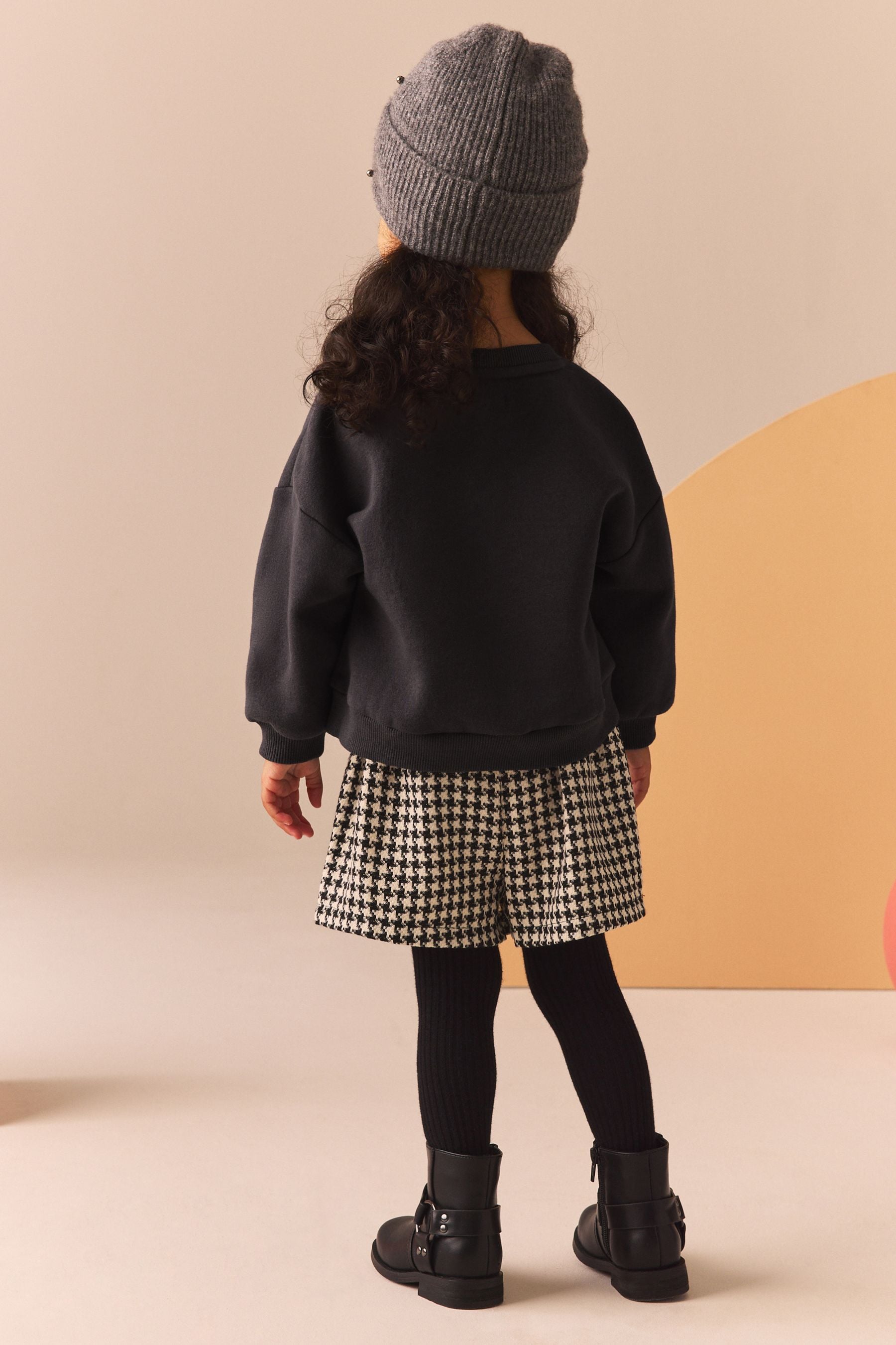 Black Bow Sweatshirt & Skort Set (3mths-7yrs)