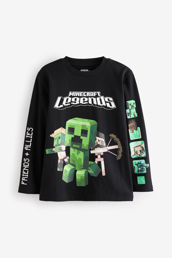 Black Minecraft 100% Cotton T-Shirt (3-16yrs)