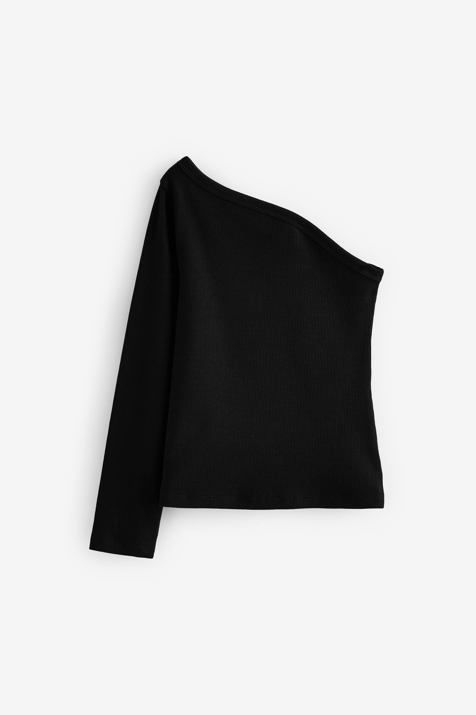 Black Long Sleeve One Shoulder Top (3-16yrs)