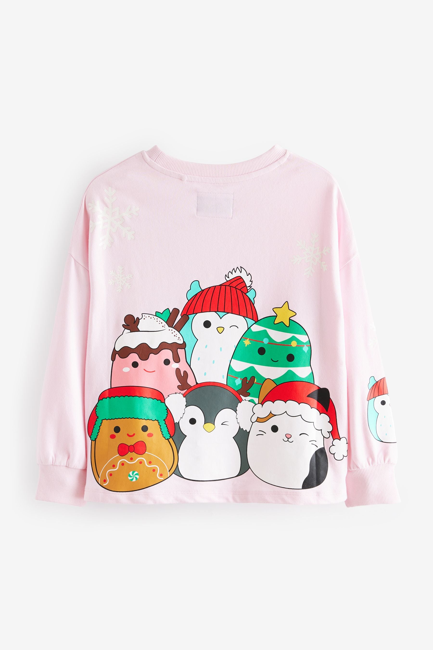 Pink Squishmallows Christmas License 100% Cotton Sweatshirt (3-16yrs)