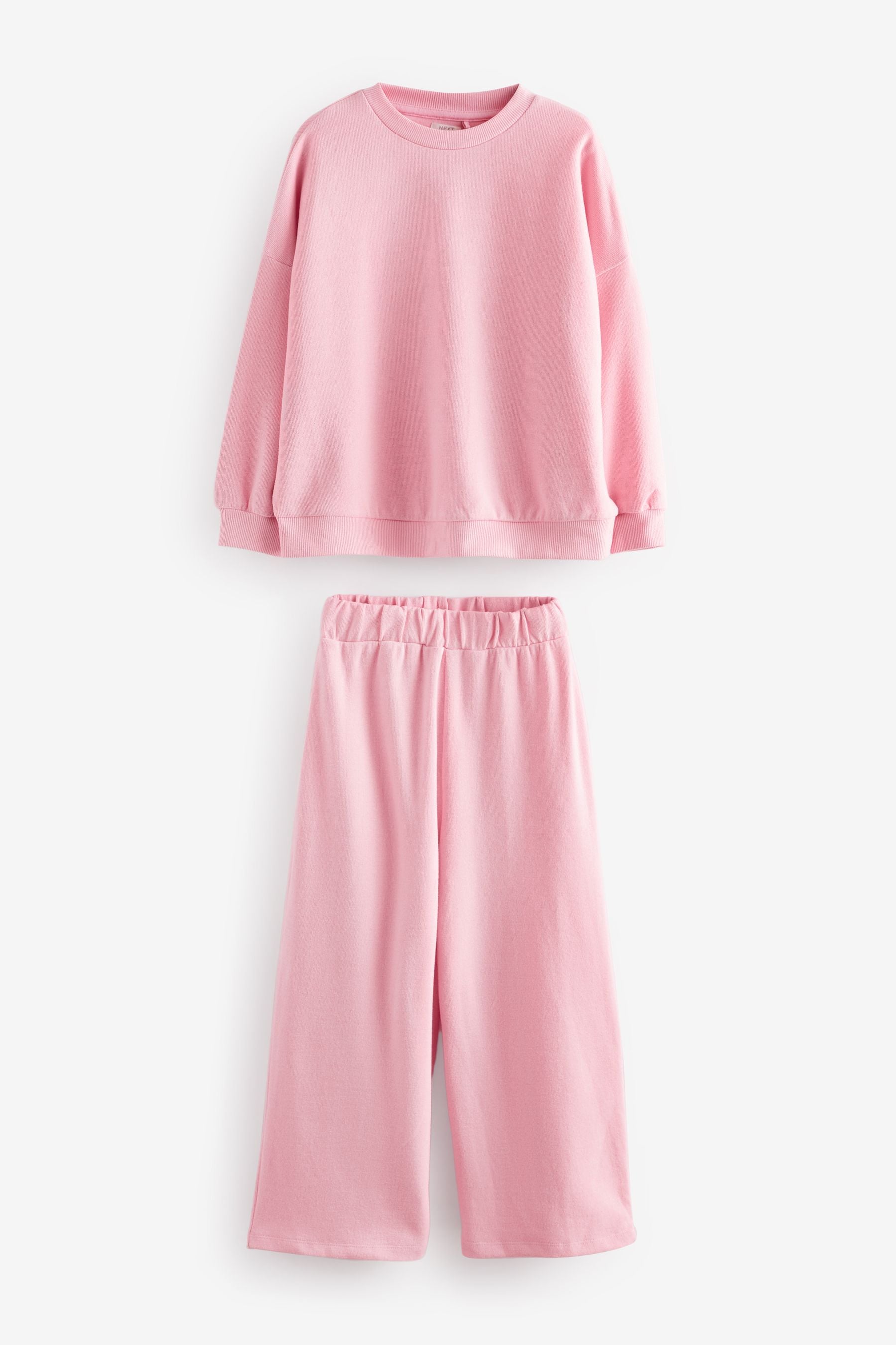 Pink Oversized Cosy Sweatshirt and Wide Leg Set (3-16yrs)