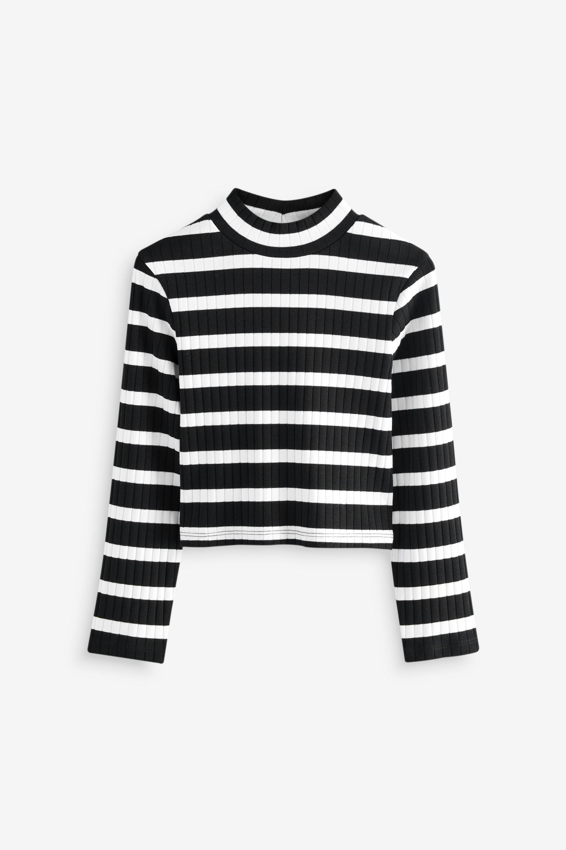 Black/White High Neck Long Sleeve Tops 3 Pack (3-16yrs)