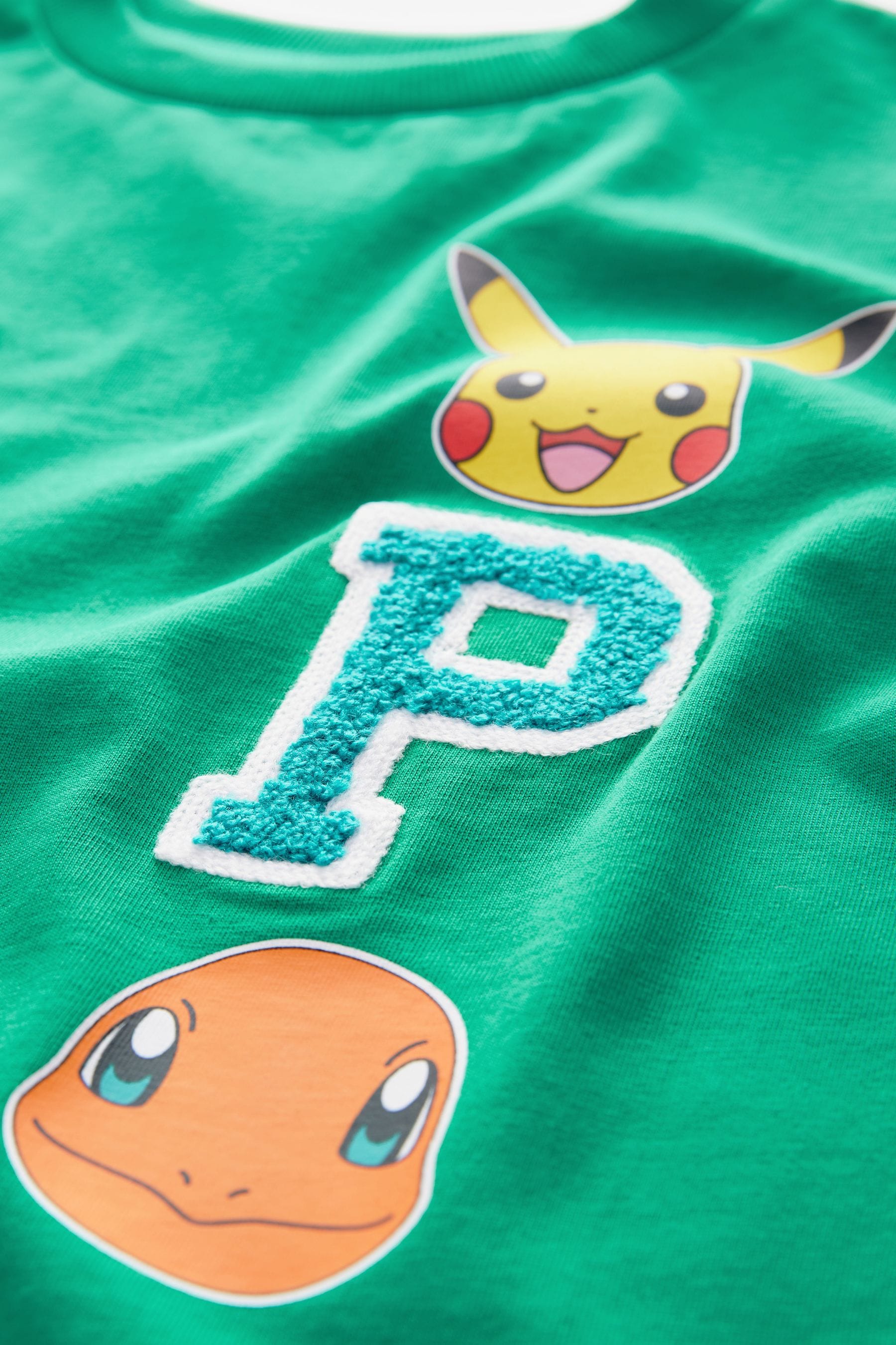 Green 100% Cotton Pokémon License Short Sleeve T-Shirt (4-16yrs)