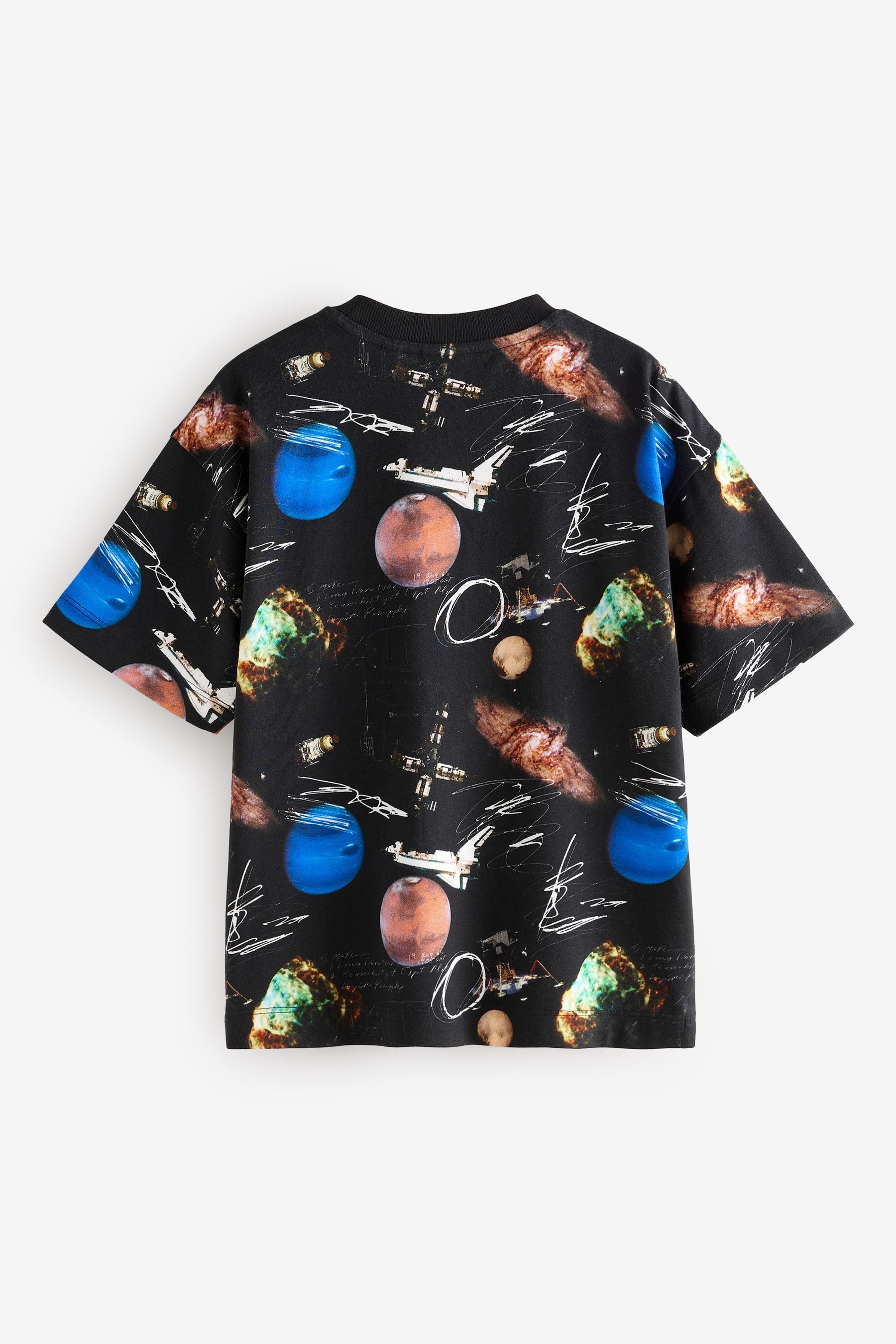 Black Ground Licensed NASA Planet 100% Cotton T-Shirt (3-16yrs)