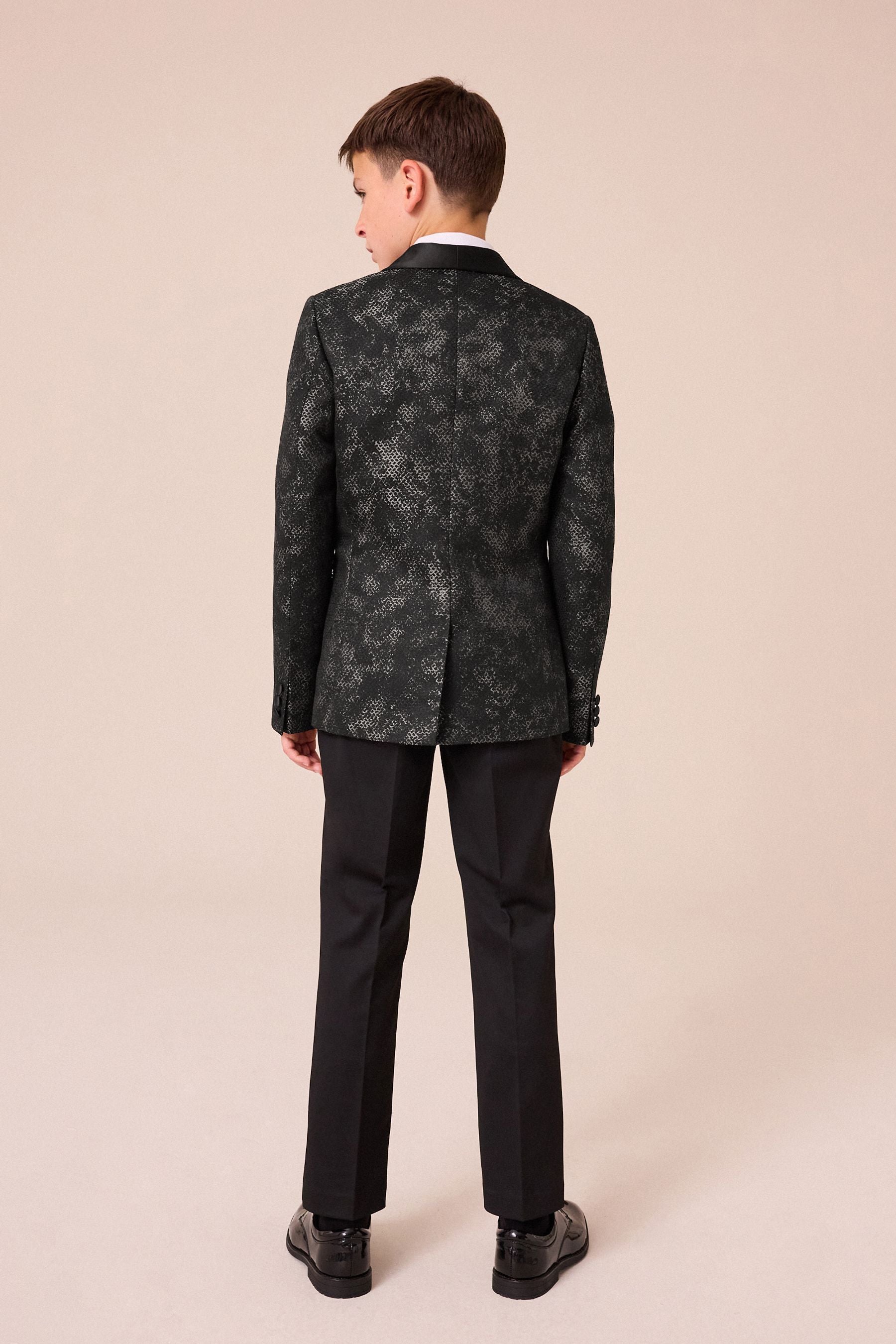 Black/White Mono Jacquard Jacket (3-16yrs)