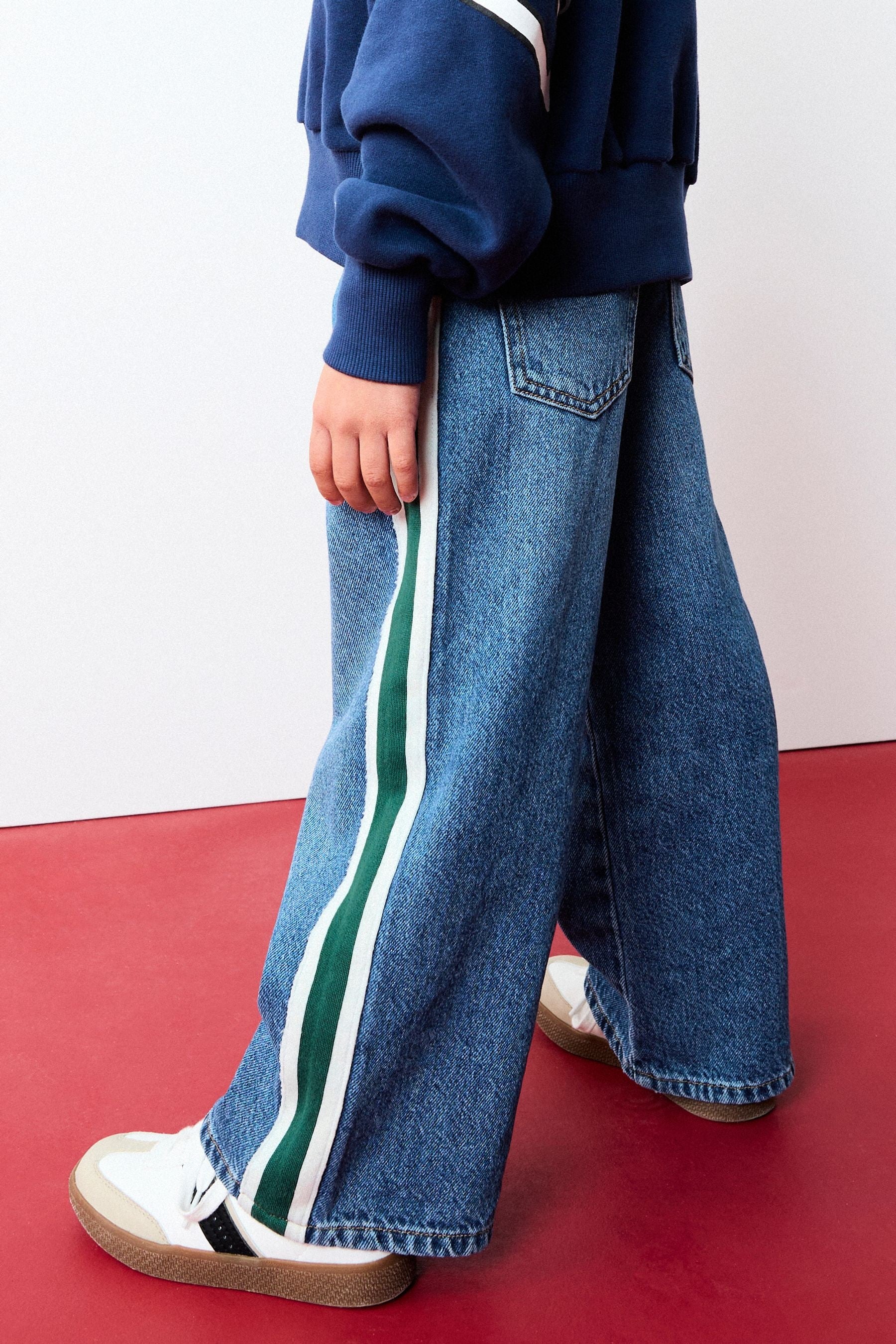 Blue Denim Wide Leg Jeans (3-16yrs)